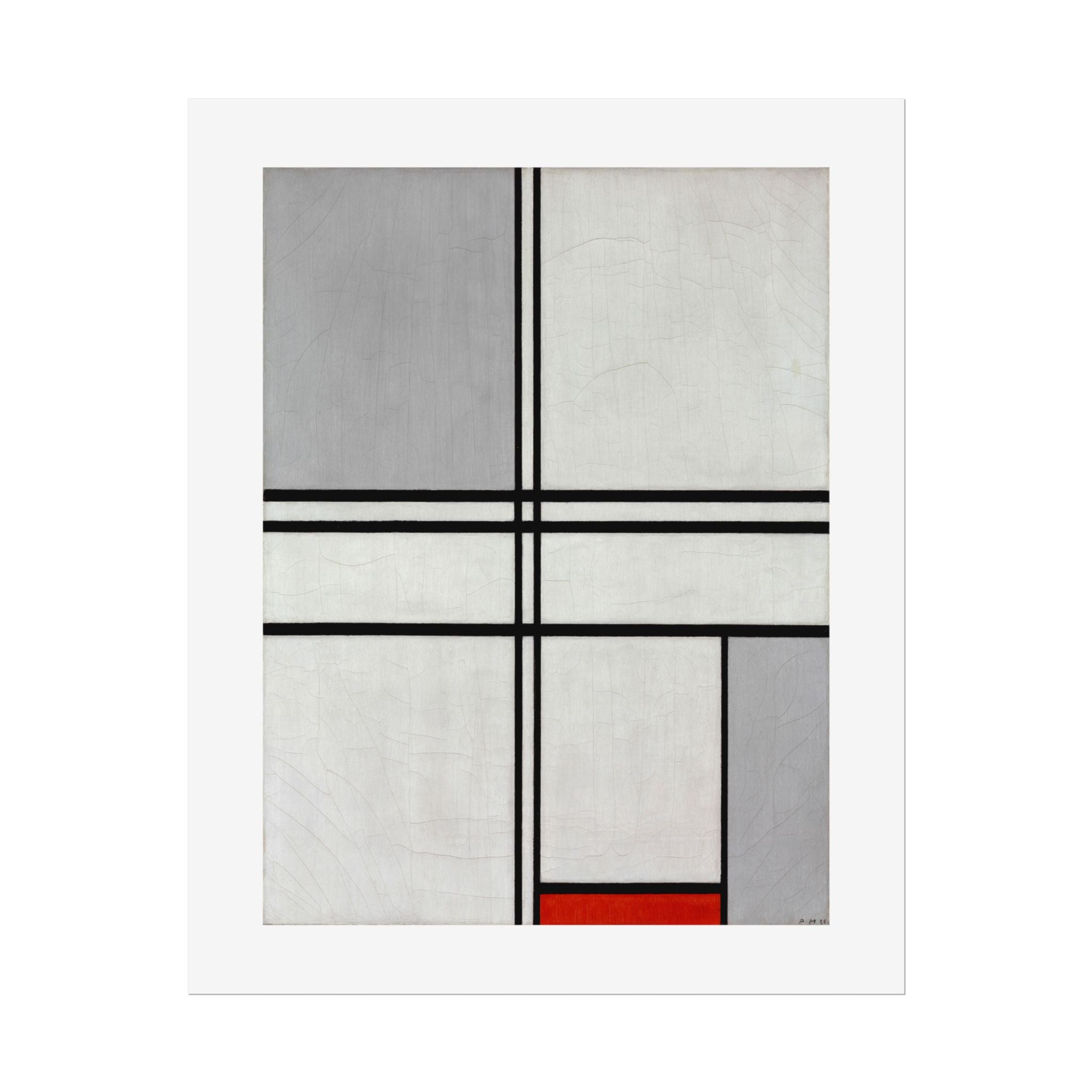 Composition (No. 1) by Piet Mondrian Abstract  Wall Art Print