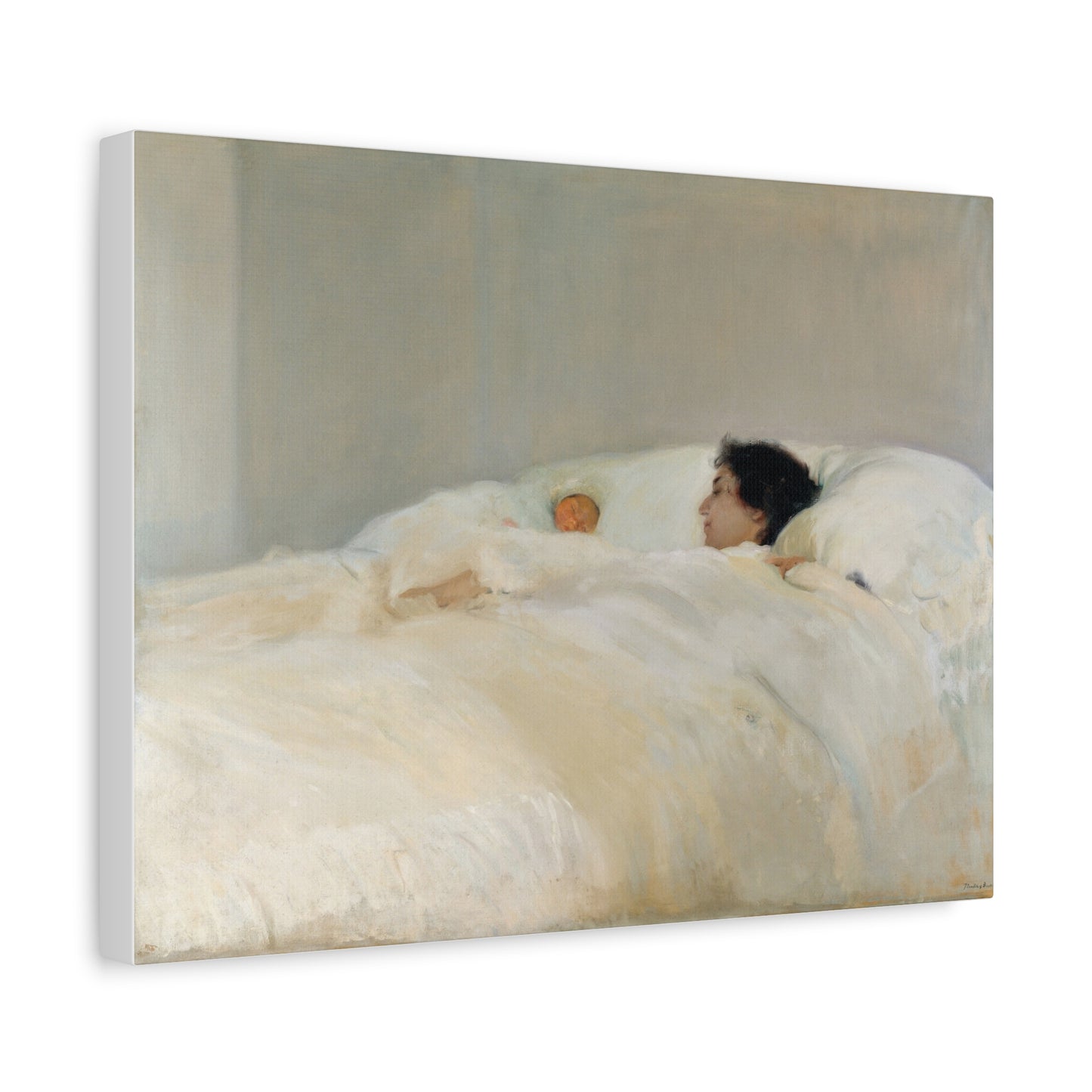 Mother by Joaquin Sorolla y Bastida Art Canvas Print — Serene Nursery Wall Decor