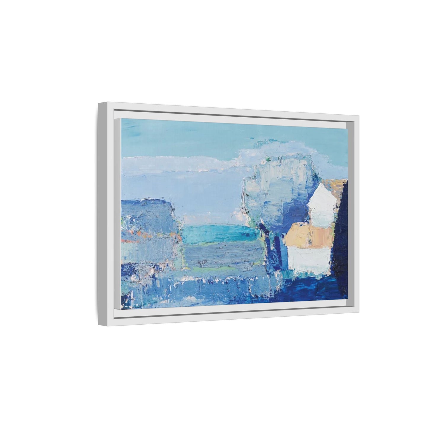Paysage de Provence by Nicolas de Staël Framed Matte Canvas Seascape Wall Art Print