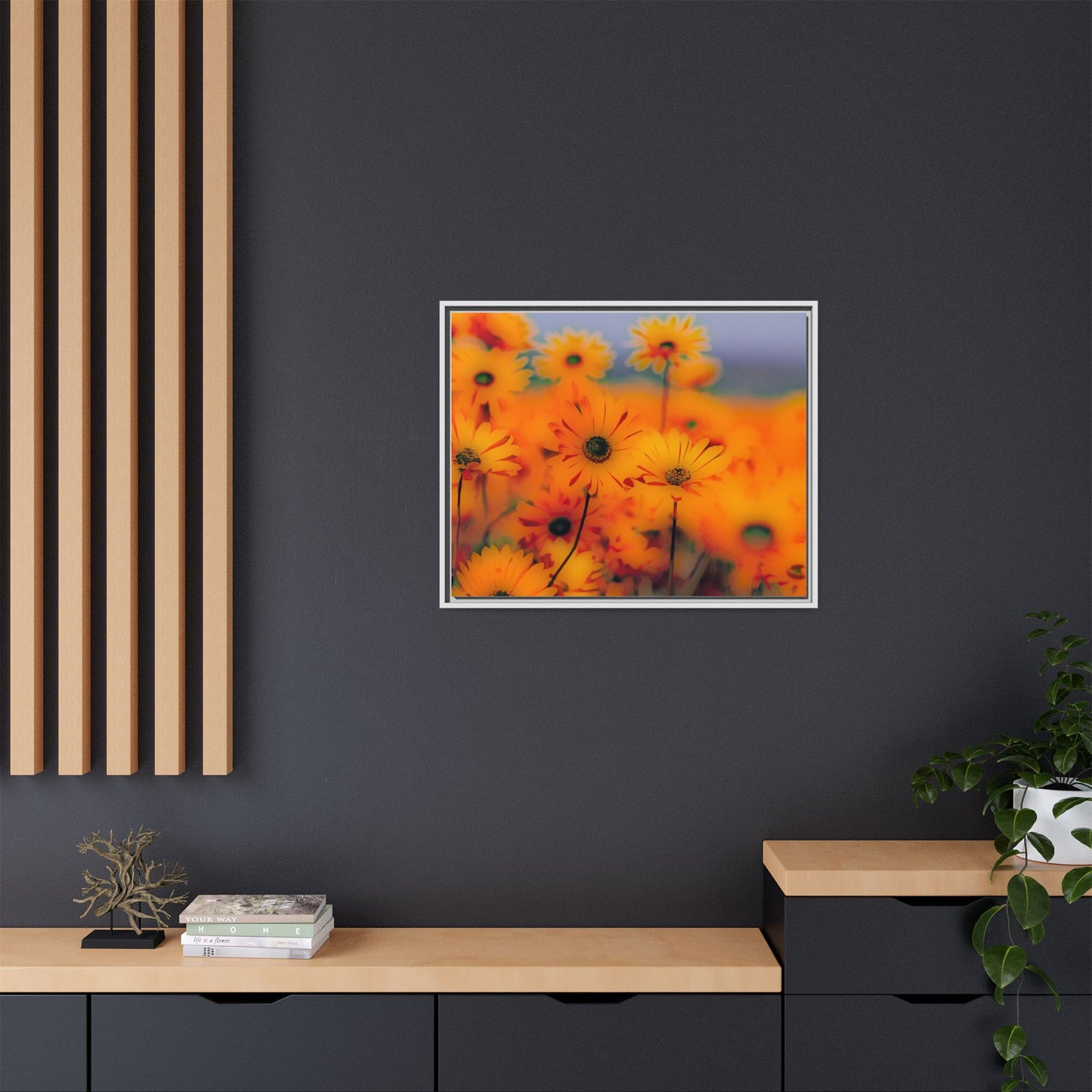 Bee Garden by Norman Barrett Framed Matte Canvas Wall Art Print