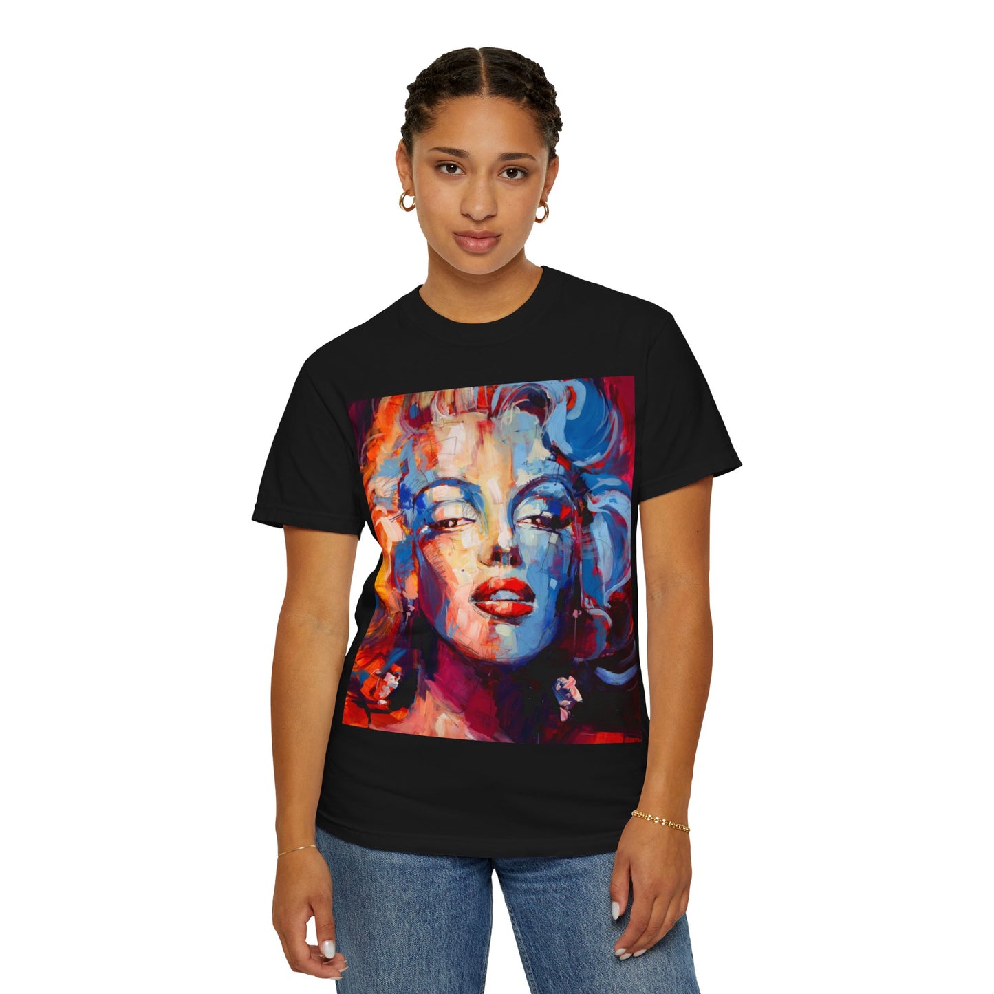Artistic Pop Portrait T-Shirt — Colorful Marilyn-Inspired Graphic Tee