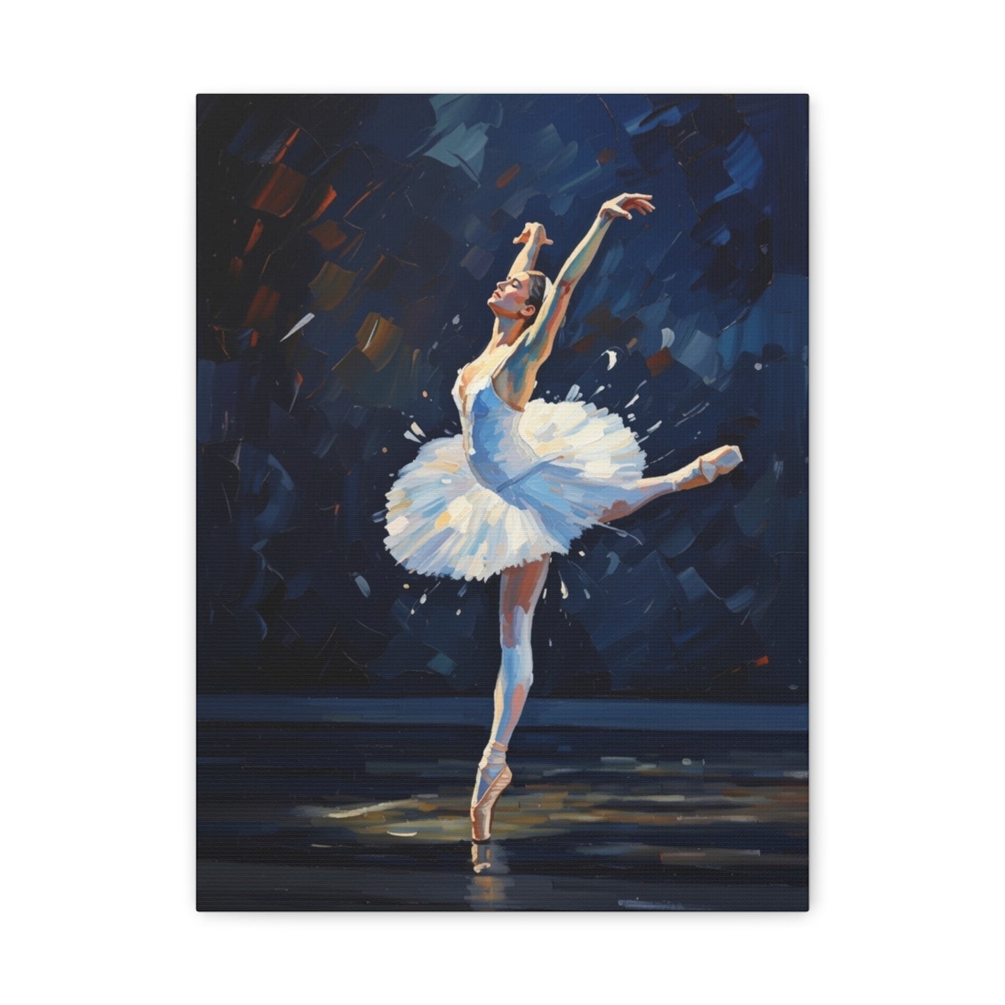 Ballerina Dance Matte Canvas Wall Art — Stretched 1.25"