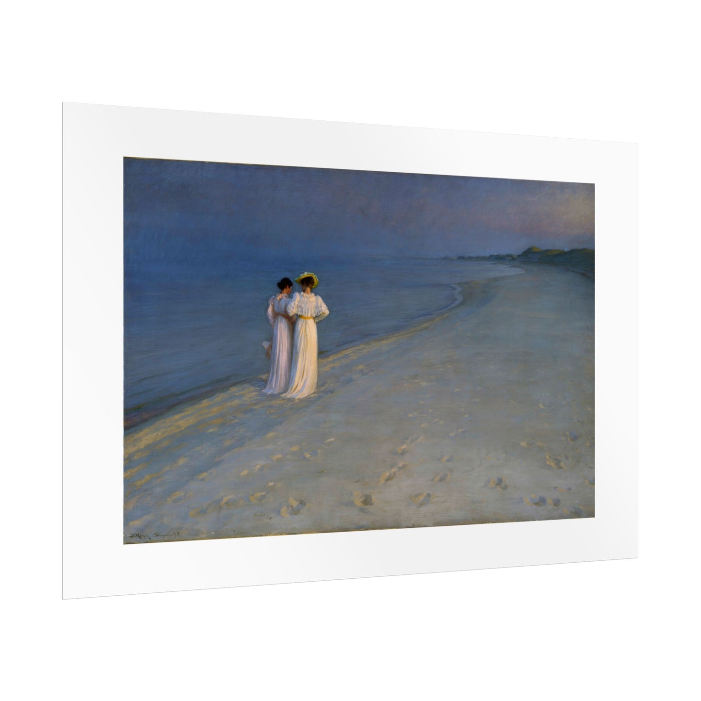 Summer evening on Skagen's Beach by P.S. Krøyer Wall Art Print