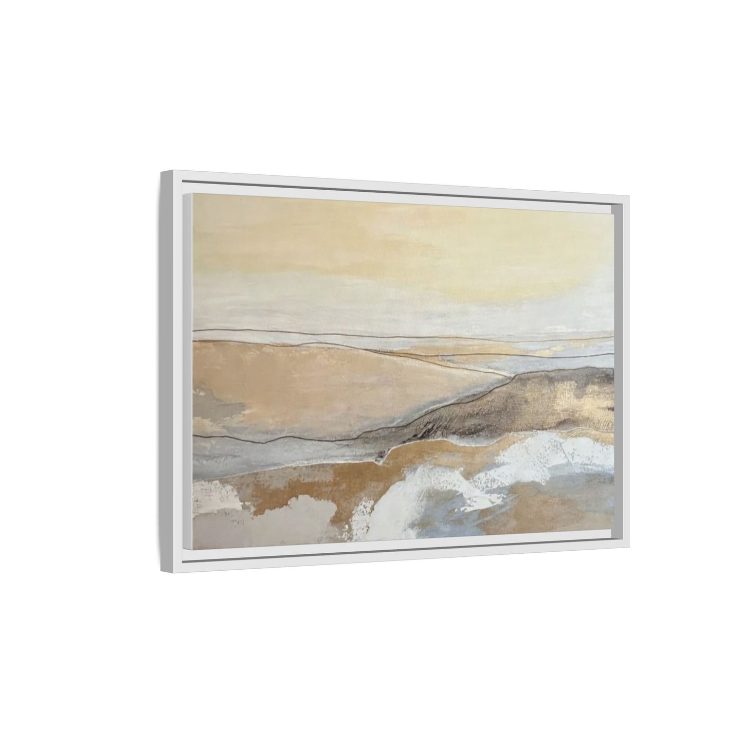 Framed Abstract Coastal Landscape Matte Canvas Wall Art