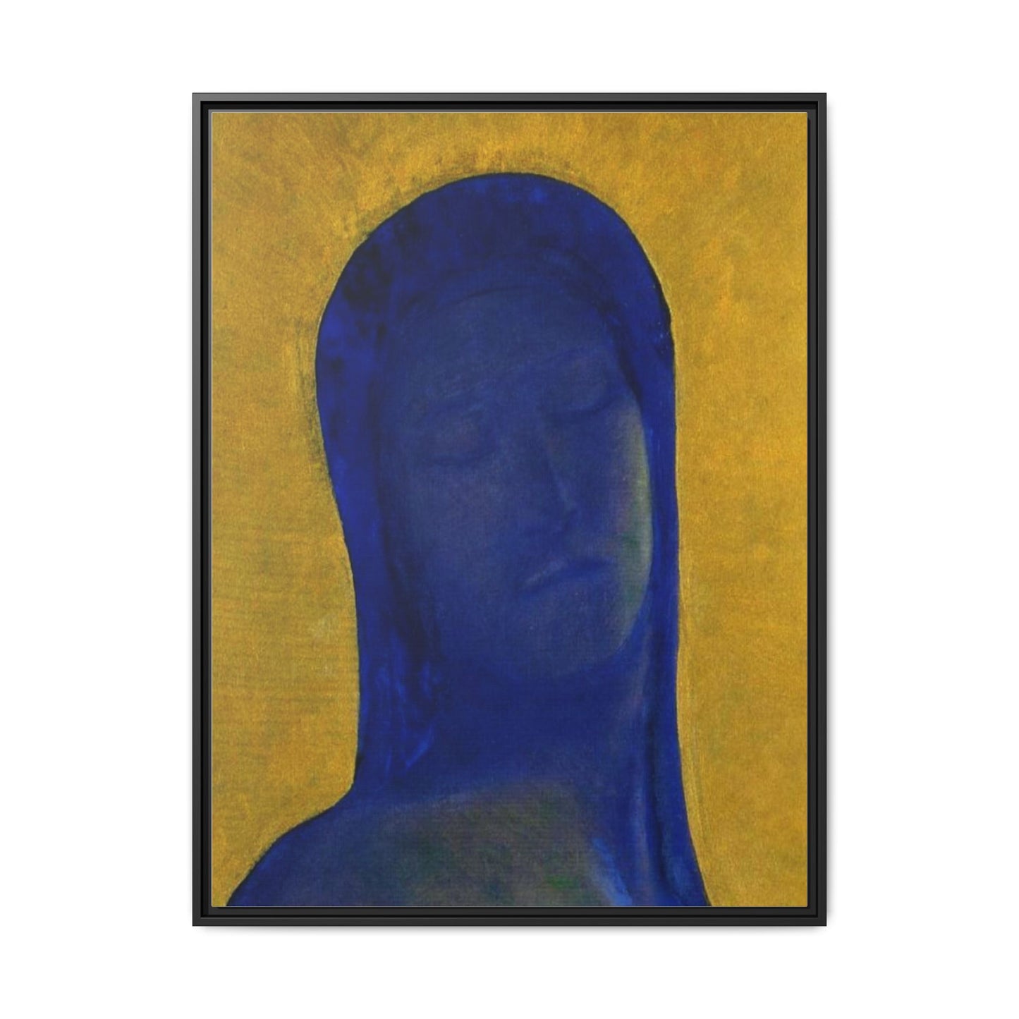 Closed Eyes by Odilon Redon Framed Matte Canvas Wall Art Print