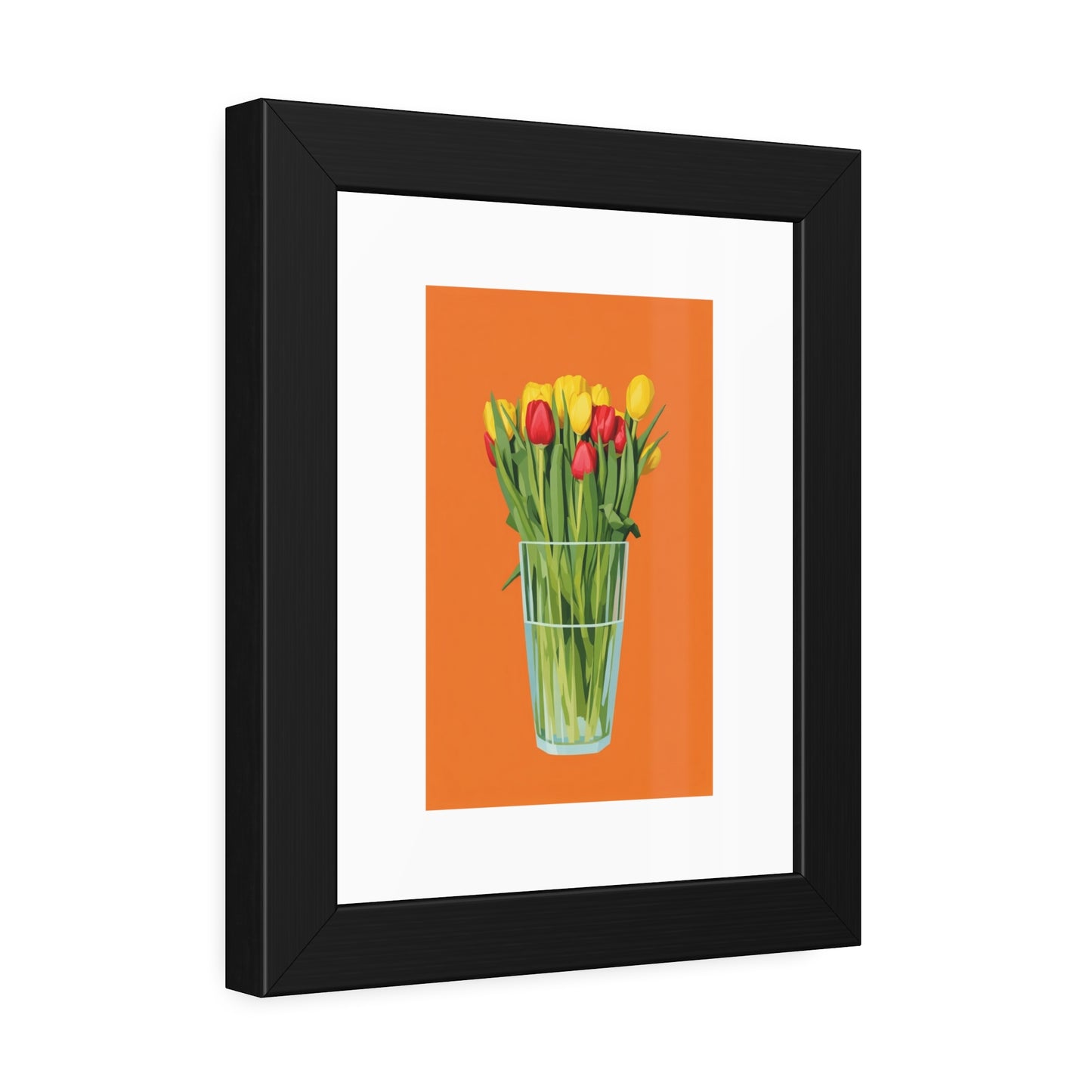 Framed Poster — Colorful Tulip Vase Wall Art (Spring Floral Print)