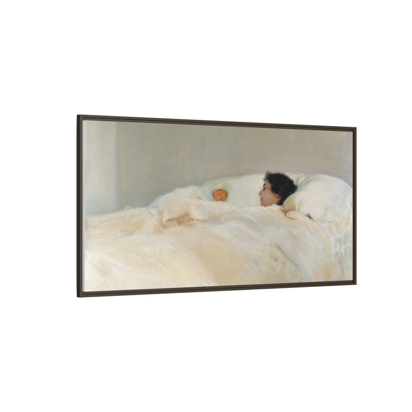 Mother by Joaquin Sorolla y Bastida Framed Matte Canvas Wall Art Print