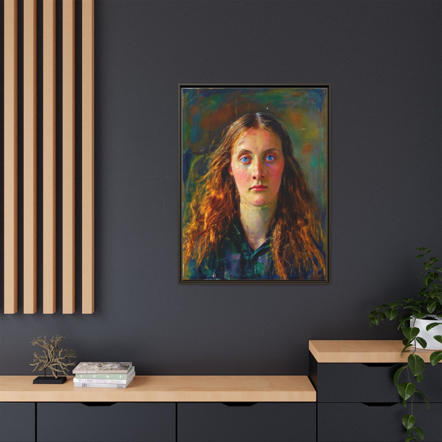 Framed Matte Canvas Print — Vintage Portrait Art