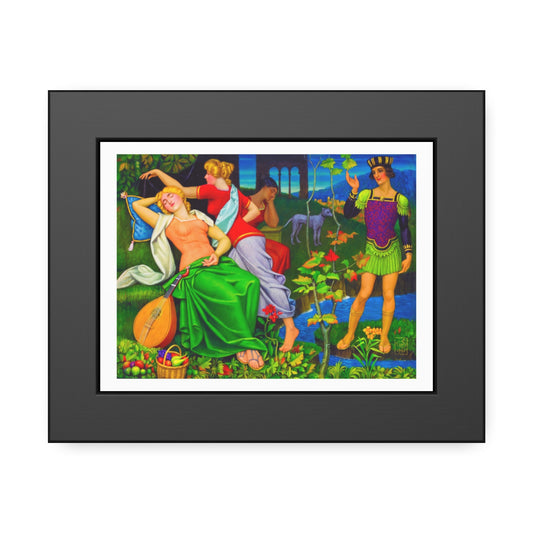 Classical Myth Framed Poster — Vibrant Renaissance-Style Art Print