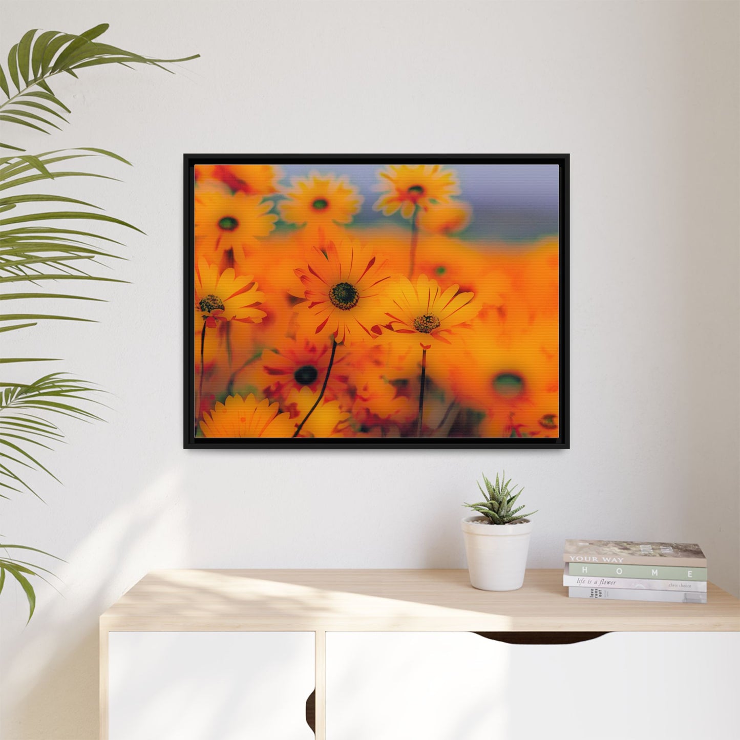 Bee Garden by Norman Barrett Framed Matte Canvas Wall Art Print