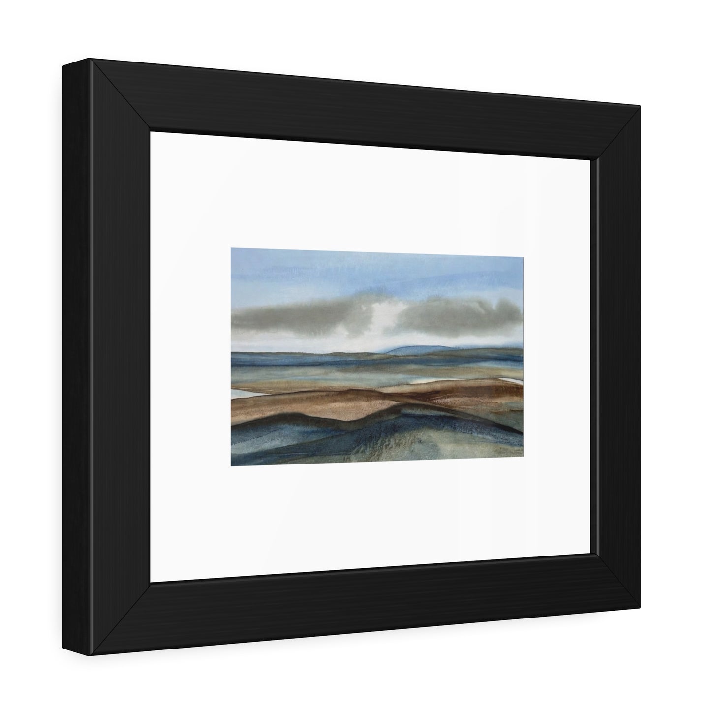 Framed Coastal Landscape Poster — Serene Seascape Wall Art Print
