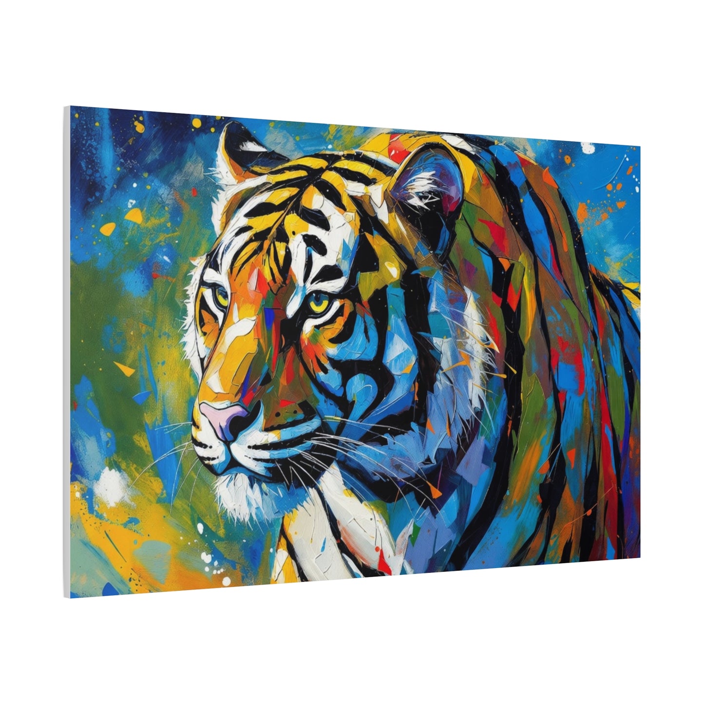 Colorful Tiger Matte Canvas Wall Art — Vibrant Stretched 1.25"
