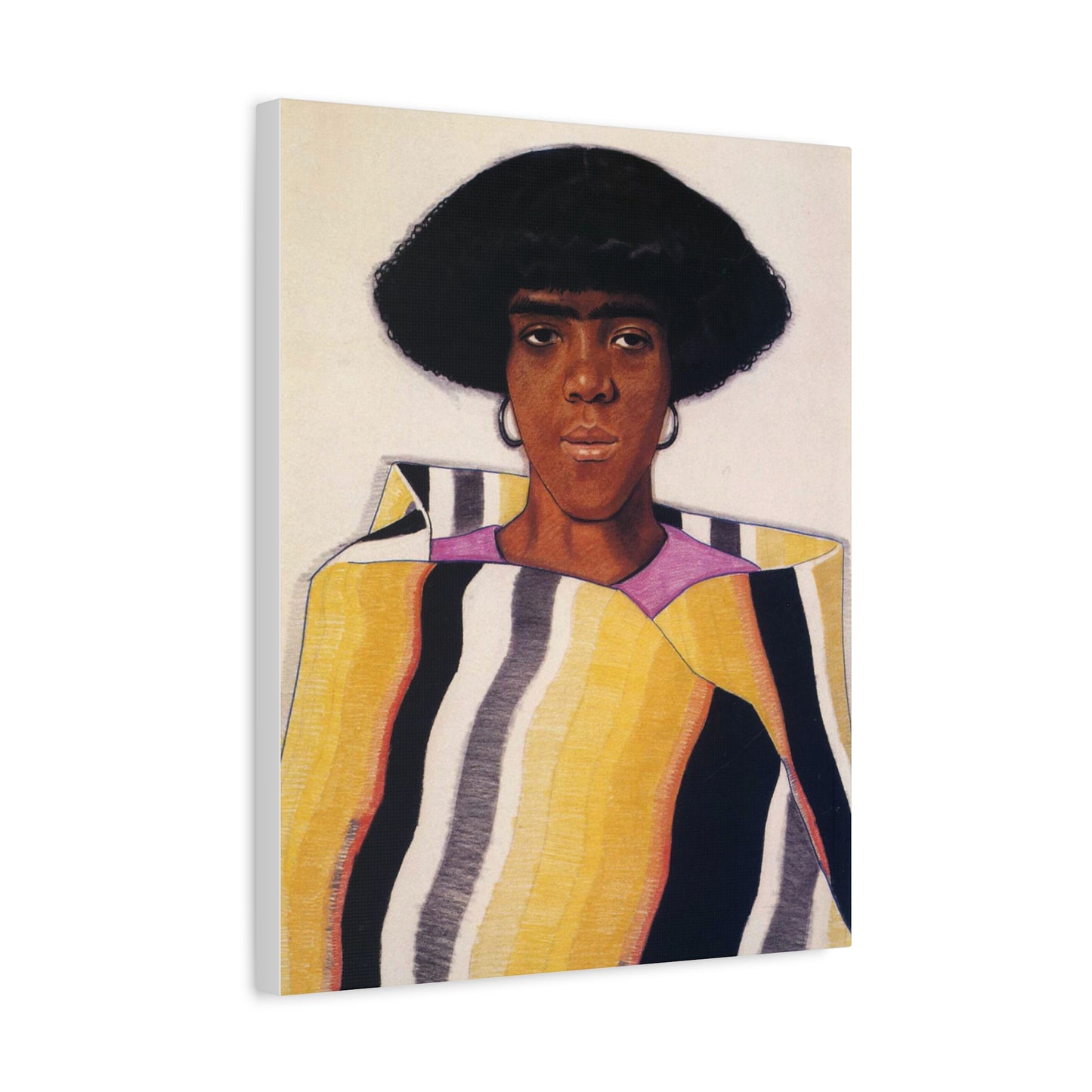 Portrait of an African American Woman by Winold Reiss Portrait Canvas Print — Matte Stretched