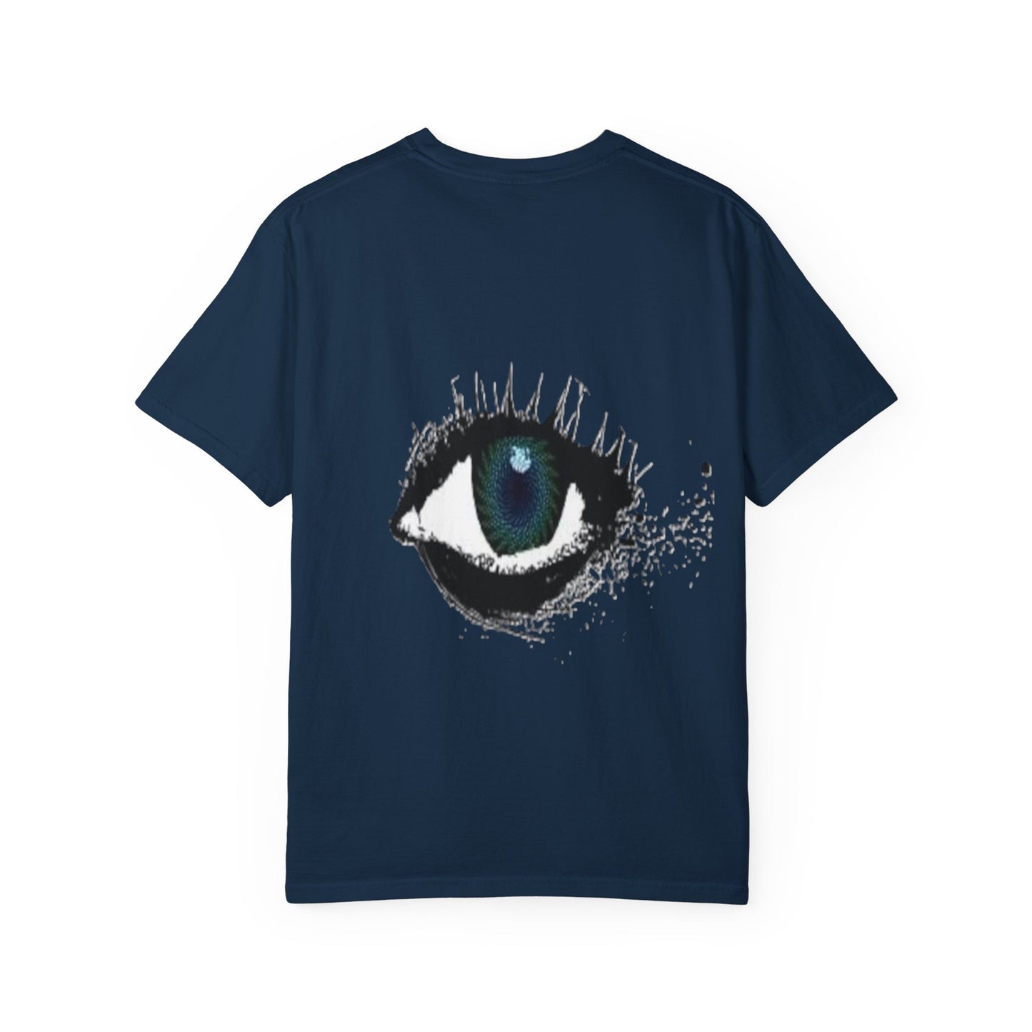 Eye Graphic T-Shirt — Blue Iris Grunge Art Tee