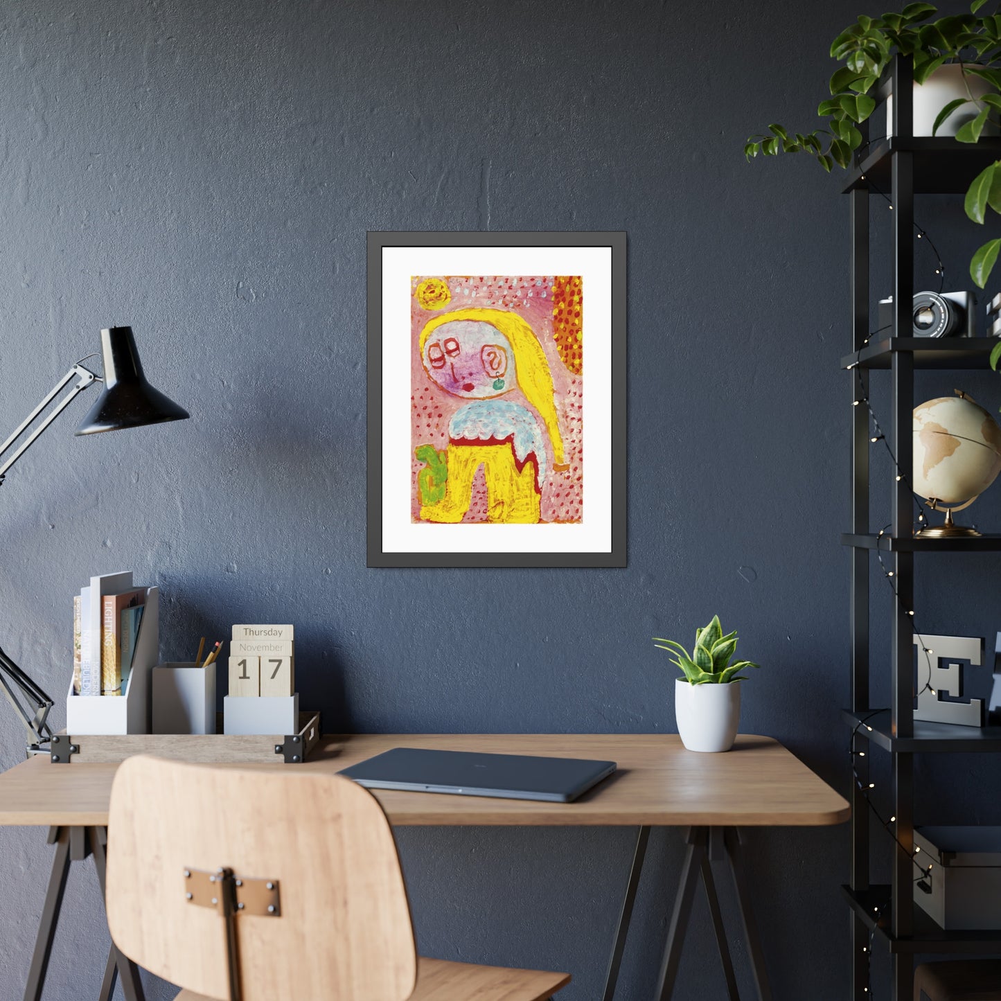Magdalena vor der Bekehrung by Paul Klee Framed Abstract Wall Art Print
