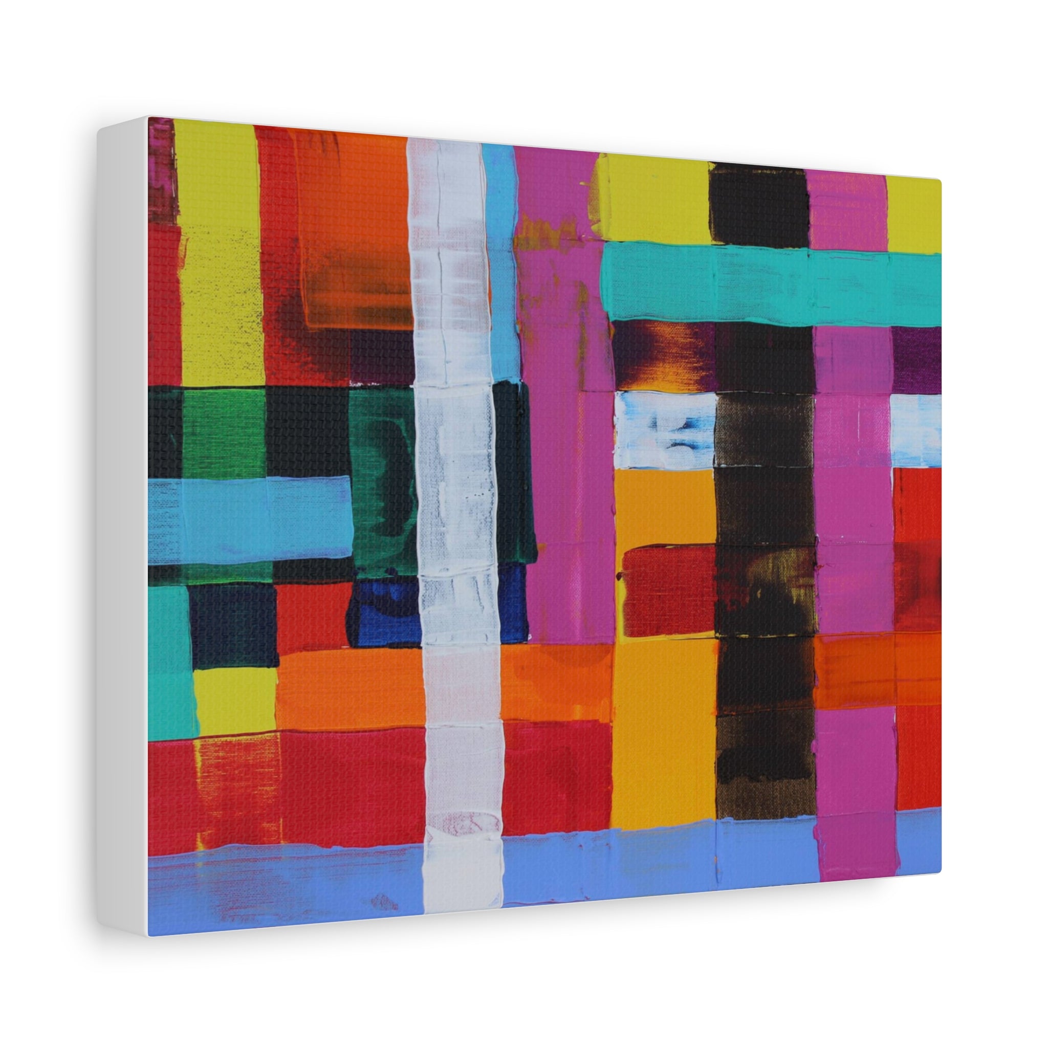 Farbfeld Malerei (Acryl) by Unknown Artist Matte Canvas Print Wall Art