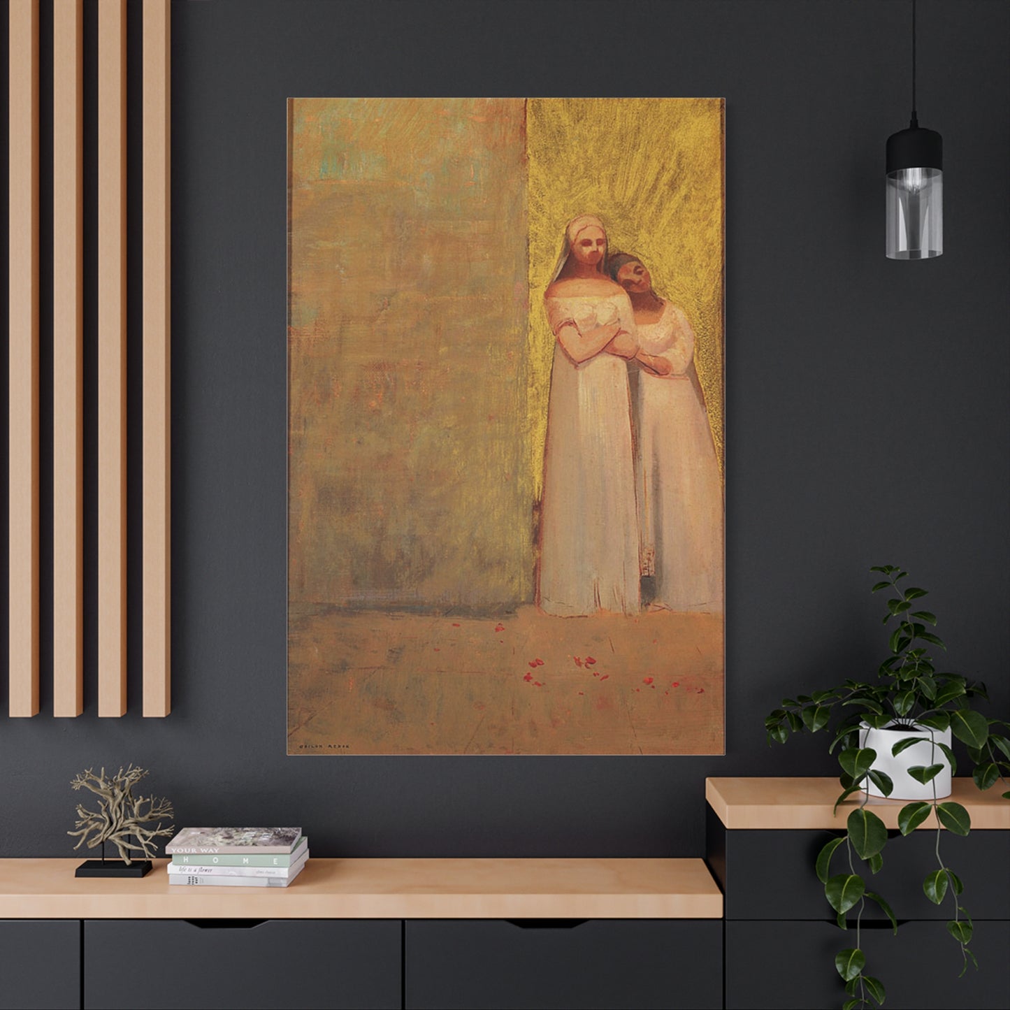 The Two Graces by Odilon Redon Matte Canvas Wall Art Print
