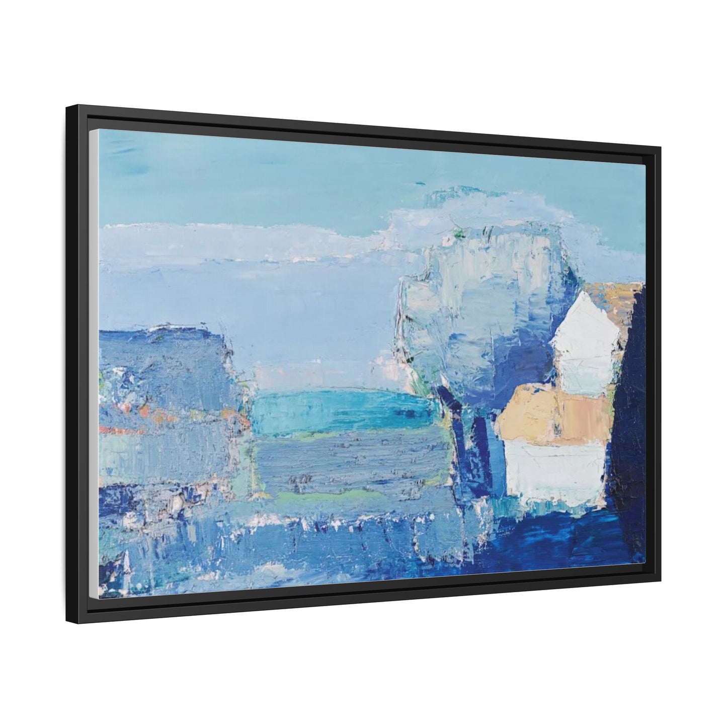 Paysage de Provence by Nicolas de Staël Framed Matte Canvas Seascape Wall Art Print