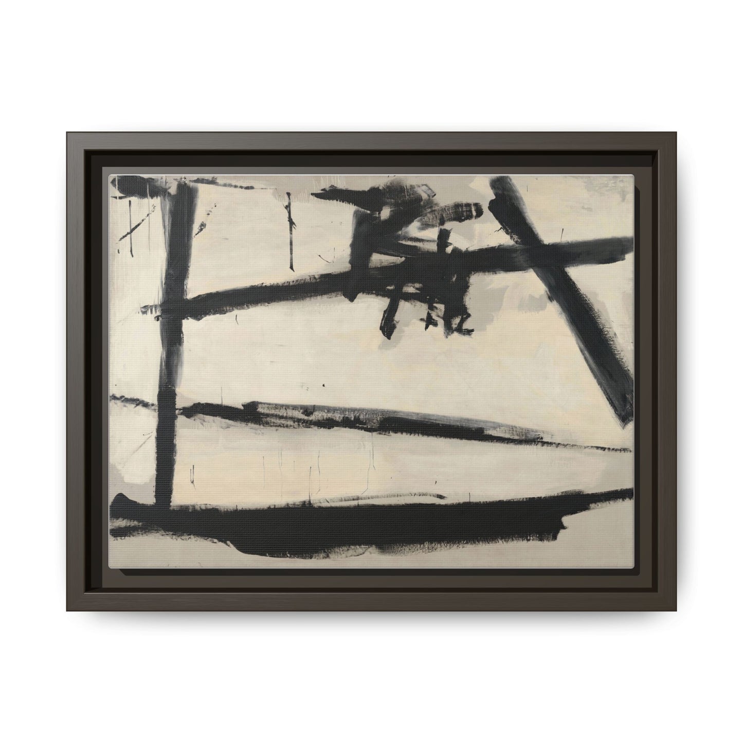 Painting Number 2 by Franz Kline Framed Abstract Canvas Art Print