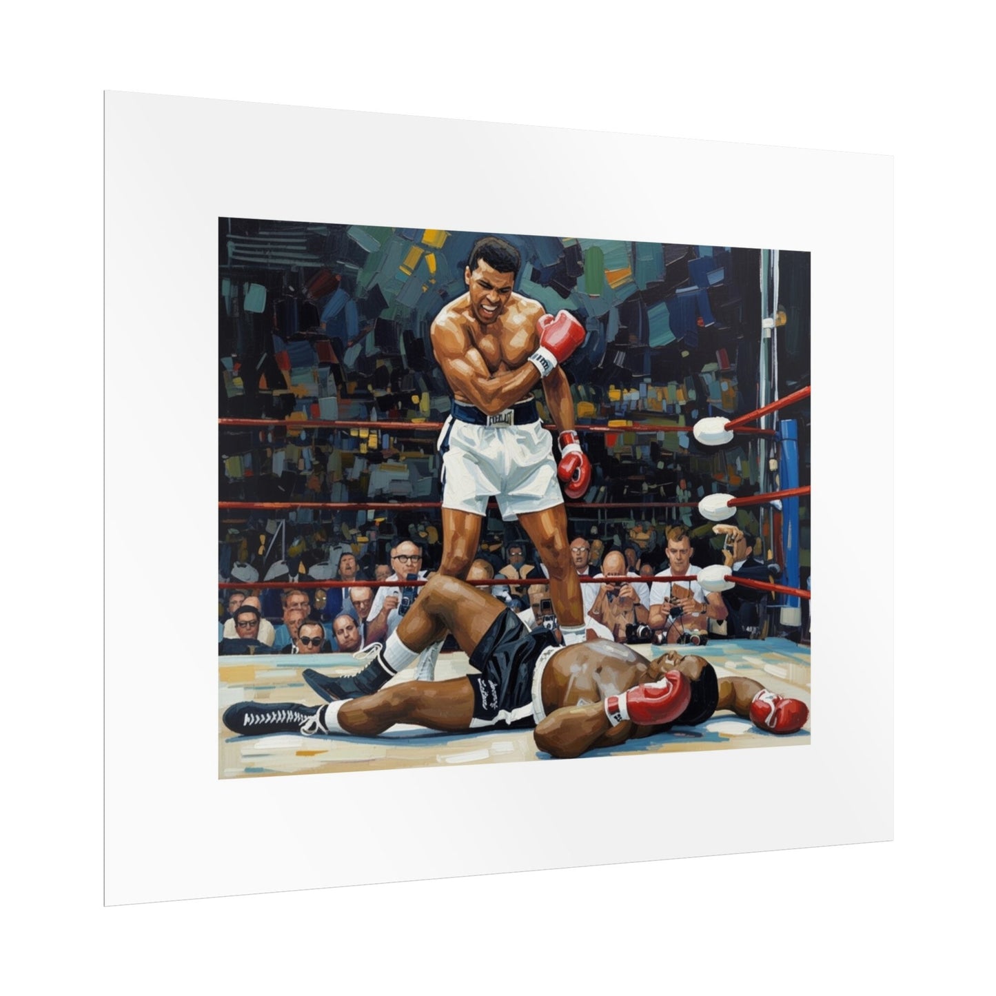 Muhammad Ali Knockout Boxing Poster — Rolled Sports Art Print