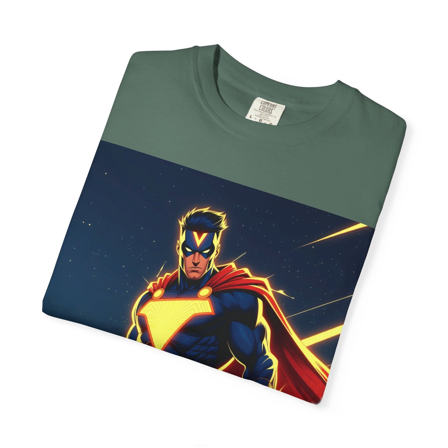 Superhero Graphic T-Shirt – Bold Cape Hero Design