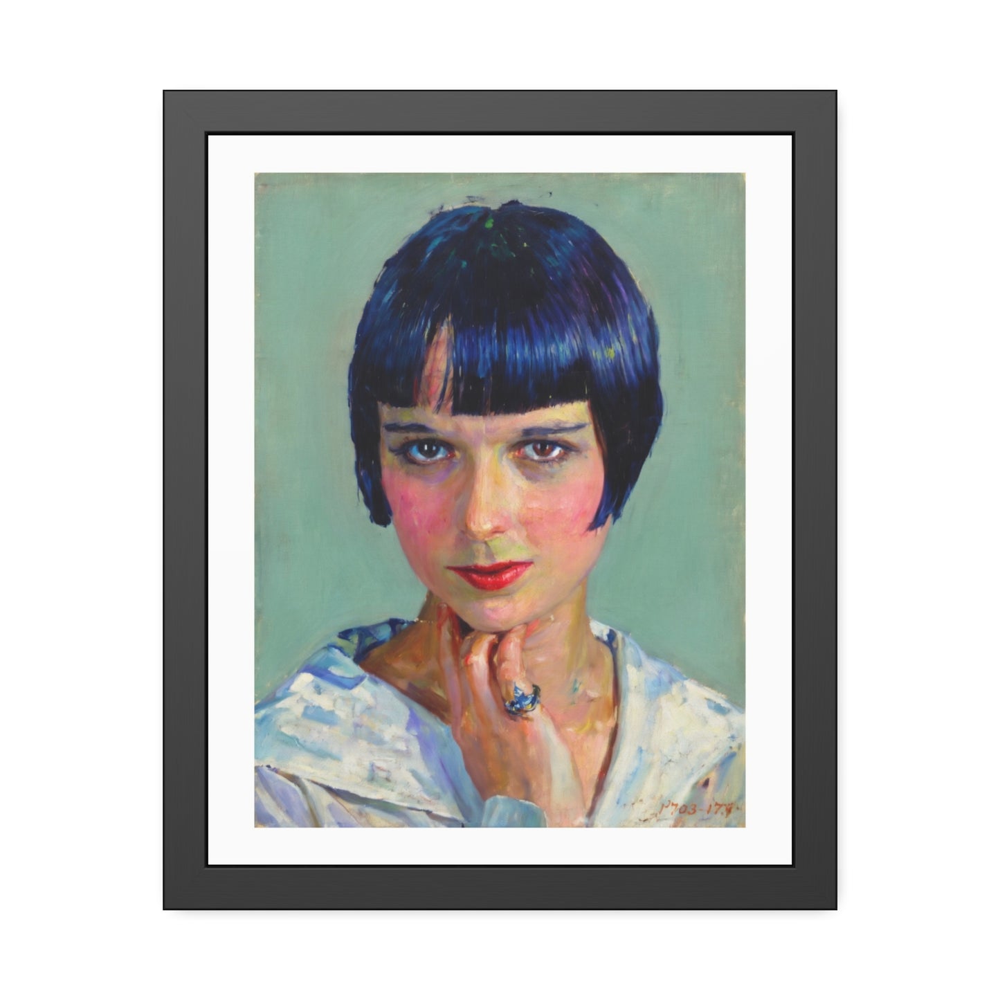 Vintage Portrait Framed Poster — 1920s Flapper Art Print