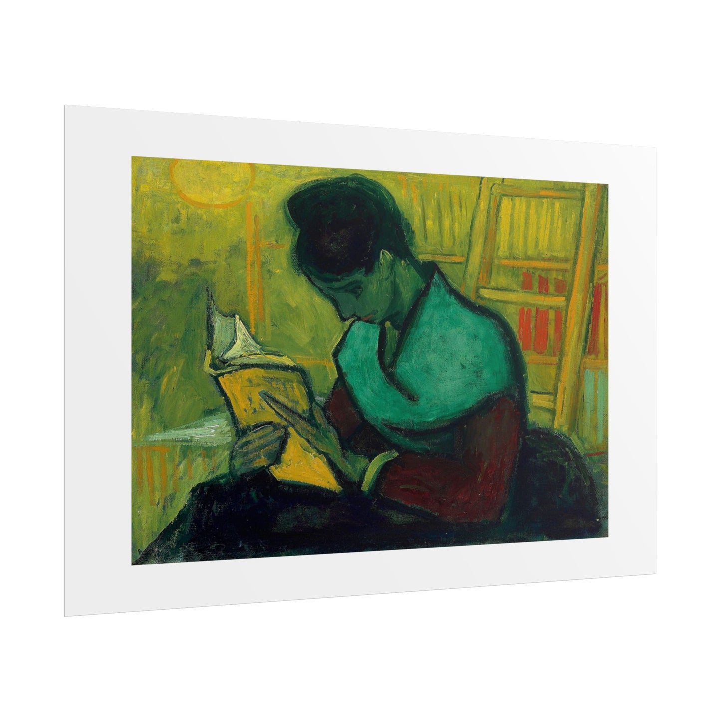 Une liseuse de romans by Vincent Van Gogh Wall Art Print