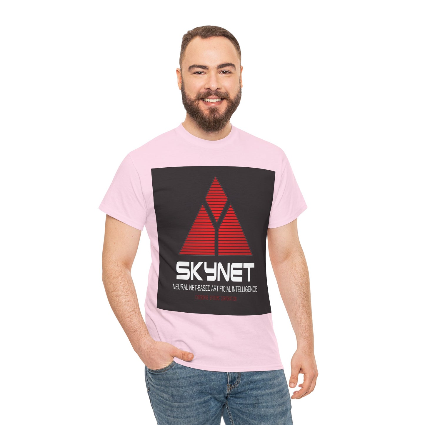 Skynet Logo Tee — Retro Red AI Graphic T-Shirt