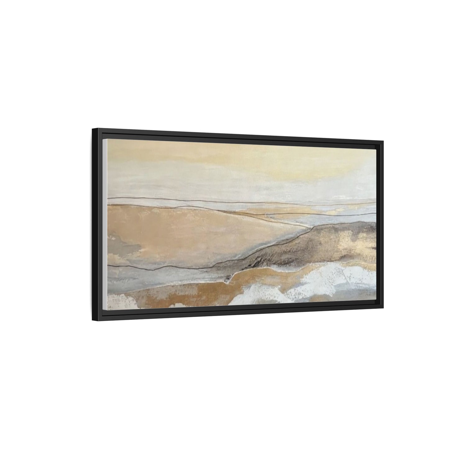 Framed Abstract Coastal Landscape Matte Canvas Wall Art