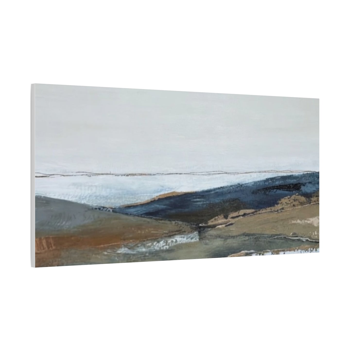 Abstract Coastal Landscape Canvas — Stretched Matte Wall Art