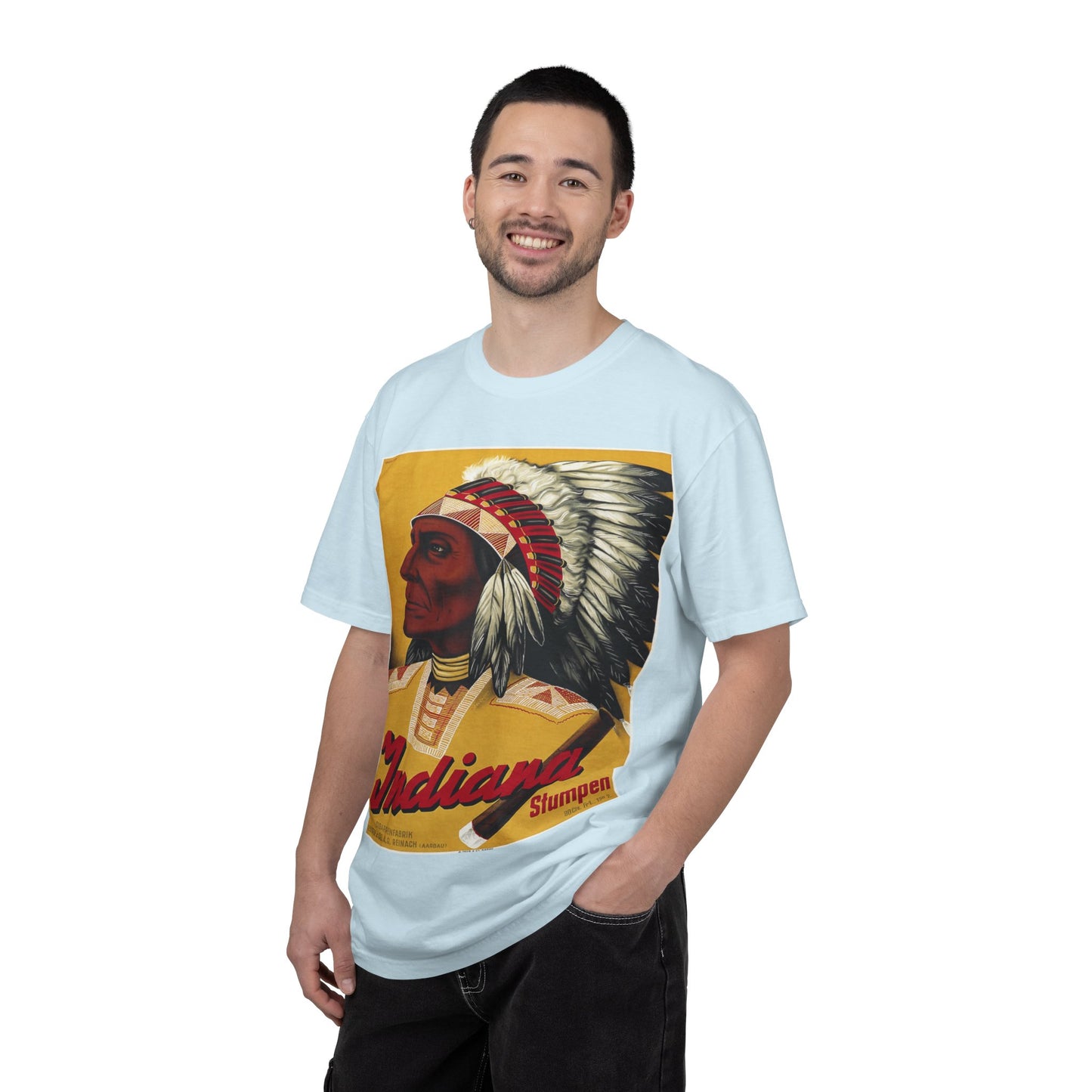 T-Shirt — Retro 'Indiana' Native Chief Vintage Poster Design