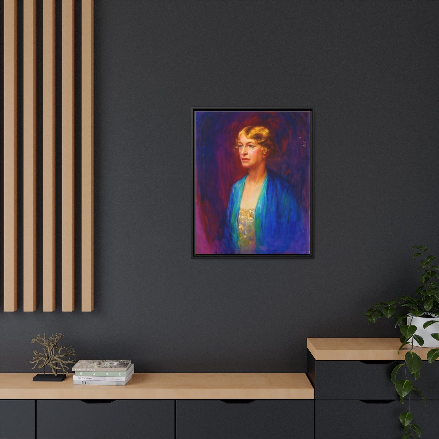 Matte Canvas Portrait , Framed (Multi-color)