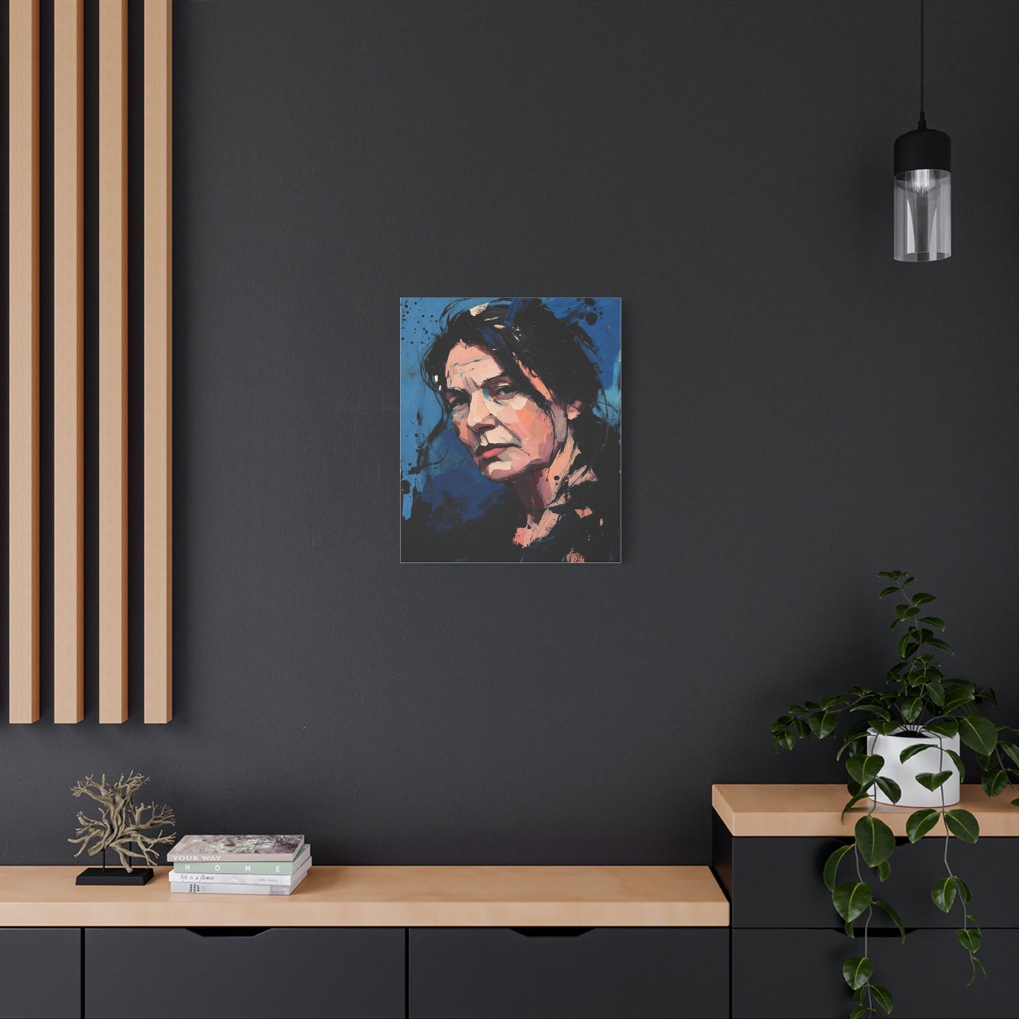 Expressionist Portrait Canvas — Matte Stretched Wall Art