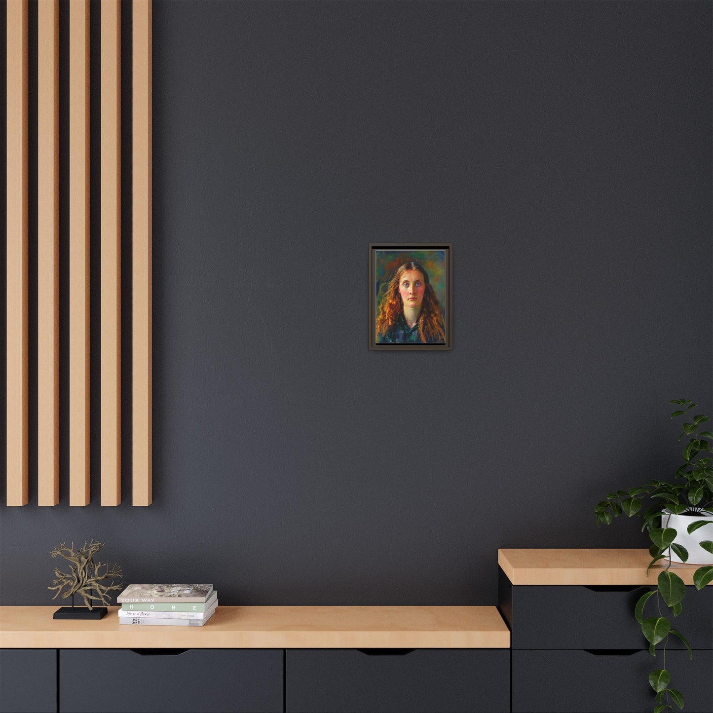 Framed Matte Canvas Print — Vintage Portrait Art