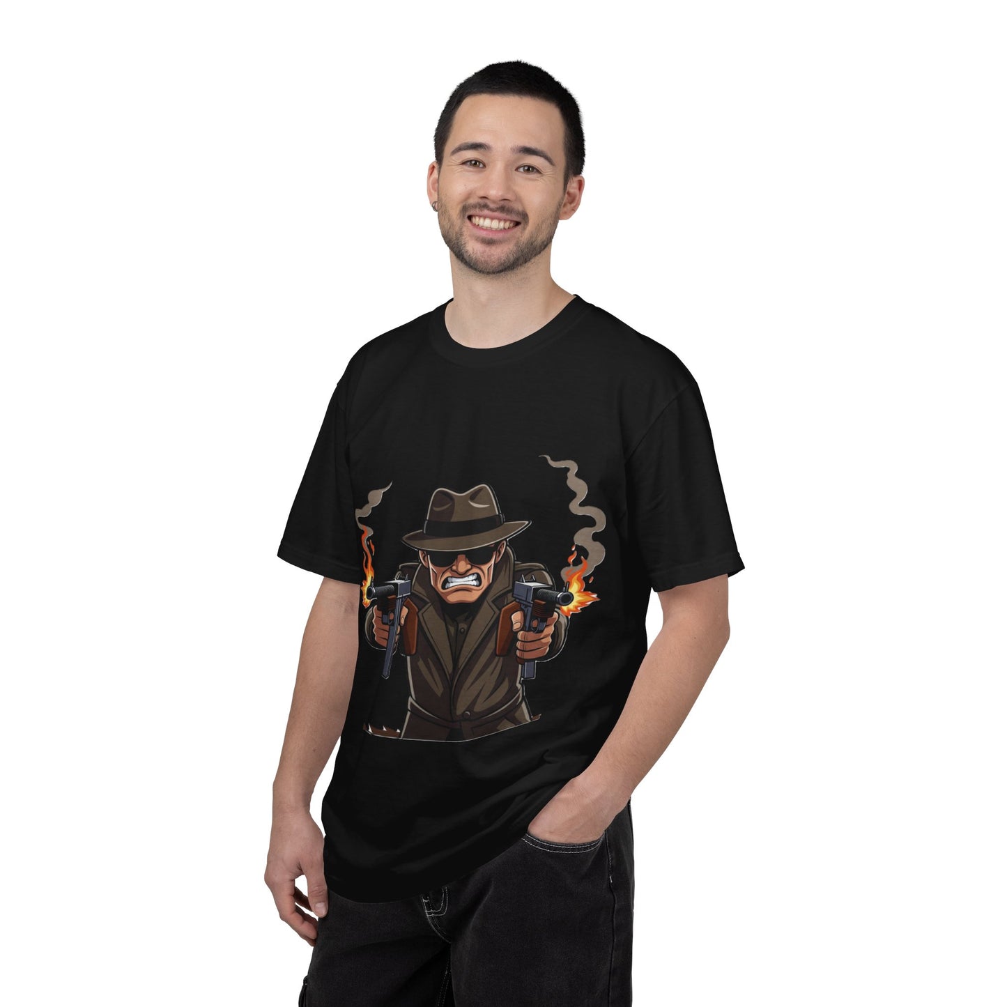 Vintage Gangster Shooter T-Shirt – Retro Mobster Graphic Tee
