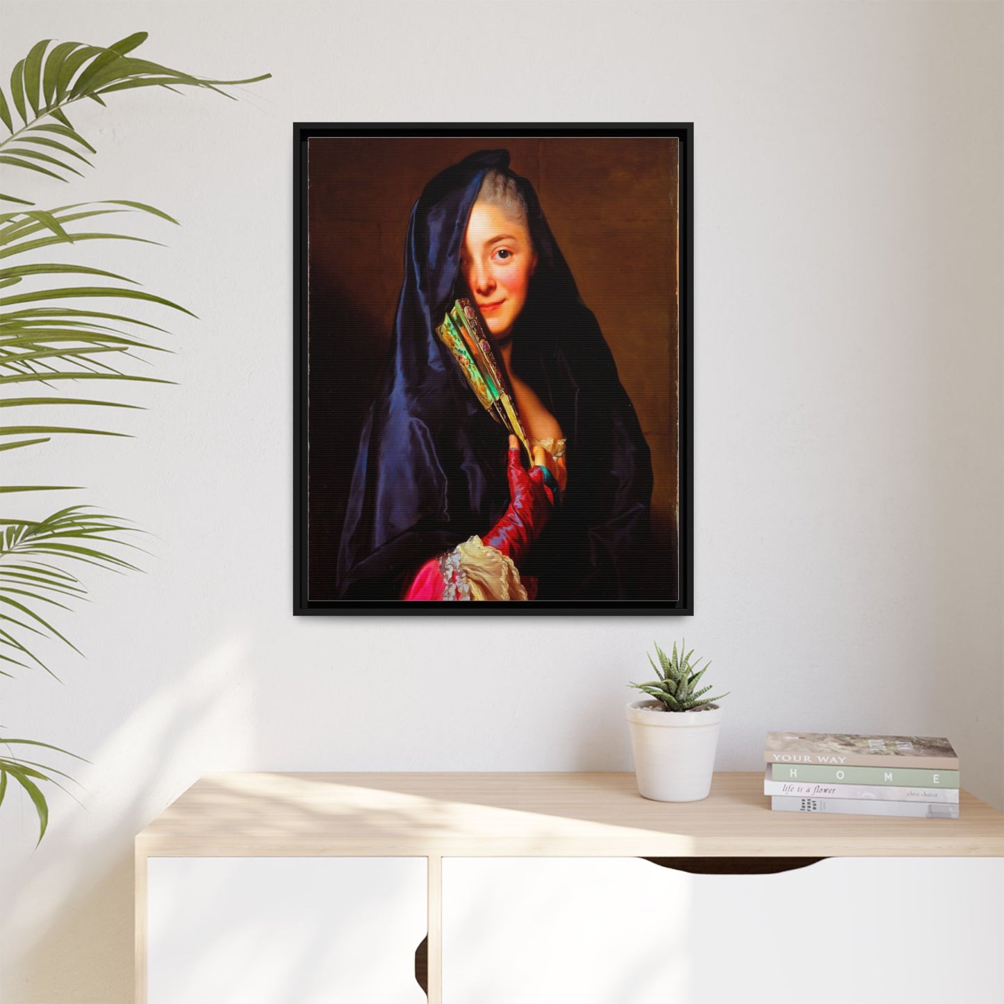 Framed Matte Canvas Wall Art — Classical Portrait Print