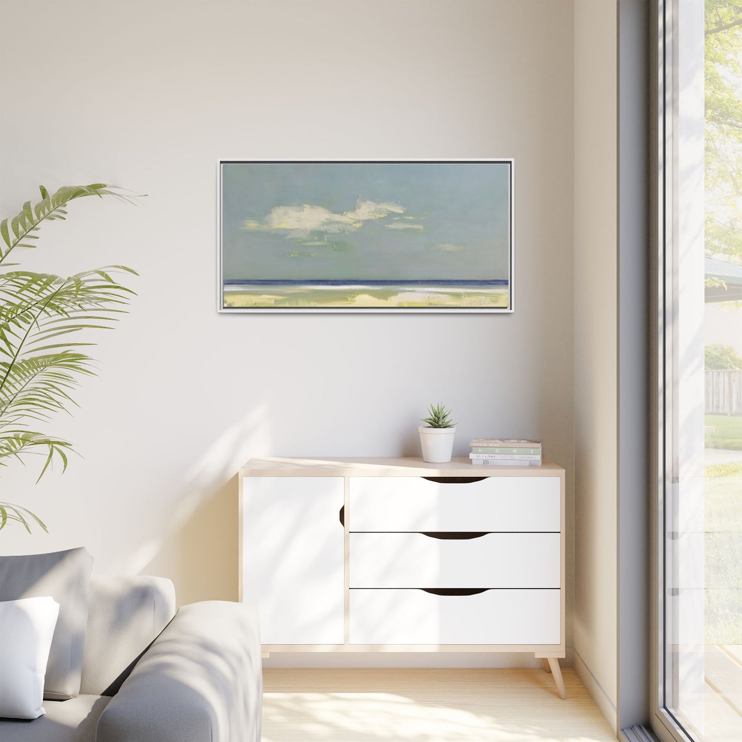 Coastal Calm Matte Canvas Framed Wall Art