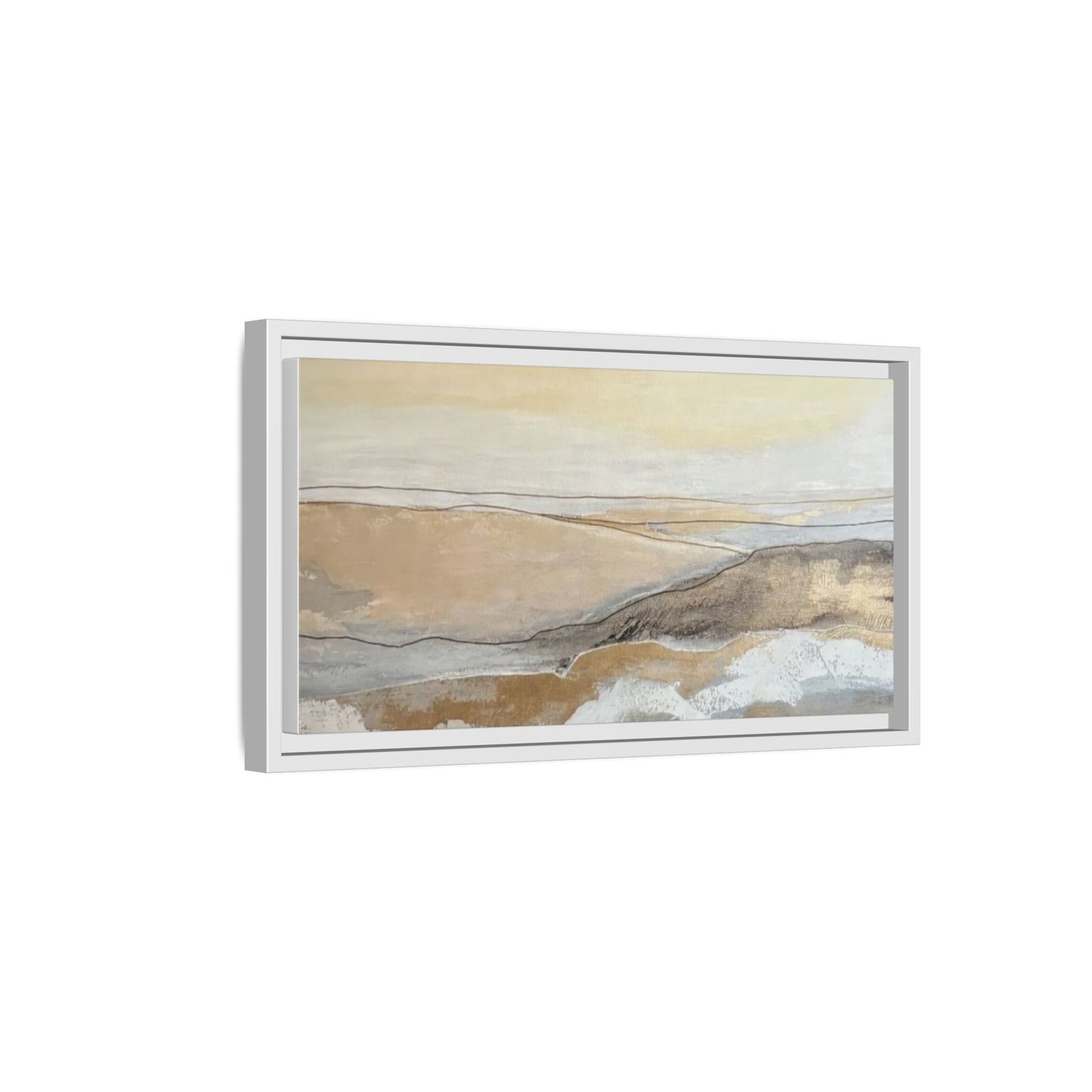 Framed Abstract Coastal Landscape Matte Canvas Wall Art