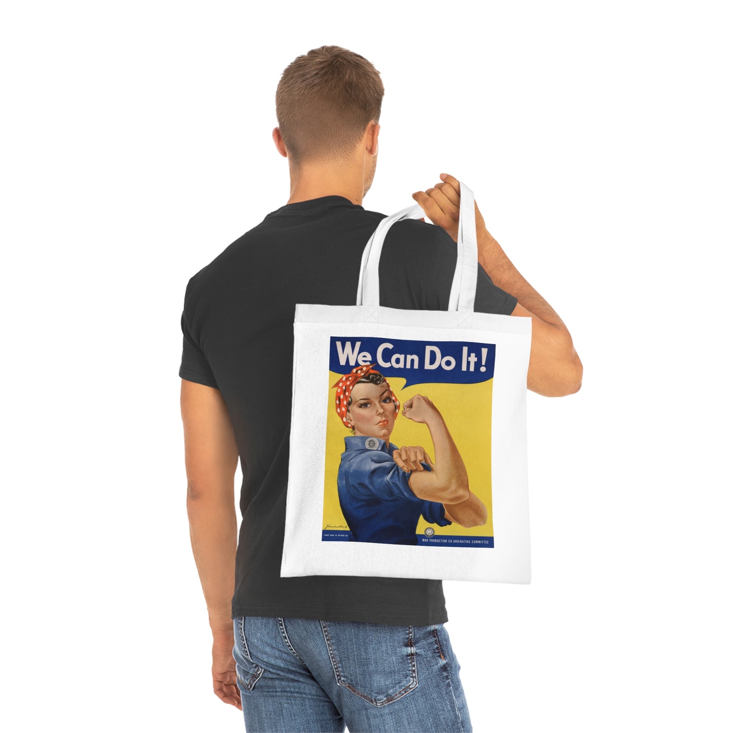 We Can Do It! Rosie the Riveter Cotton Tote — Vintage Feminist Empowerment Shopper