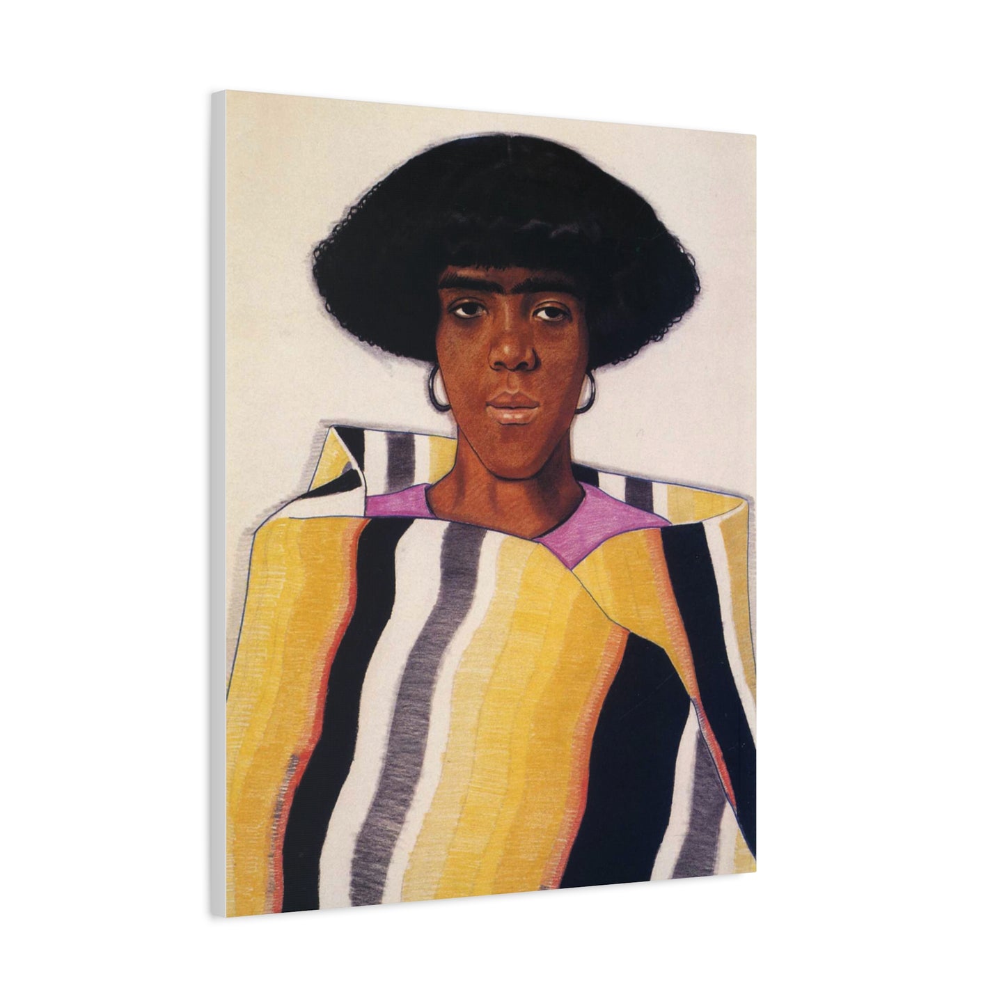 Portrait of an African American Woman by Winold Reiss Portrait Canvas Print — Matte Stretched