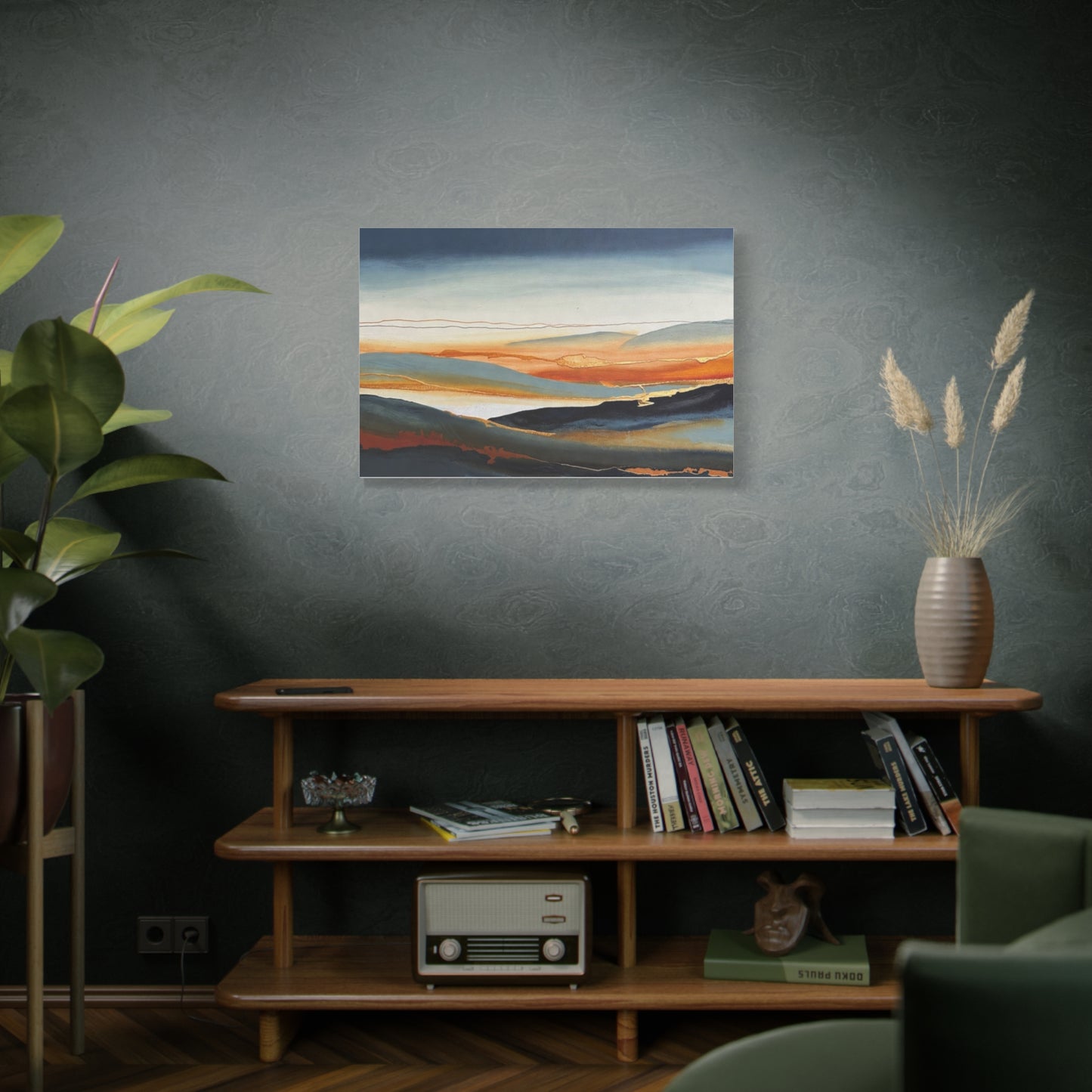 Abstract Coastal Sunset Canvas Print — Matte Stretched Wall Art