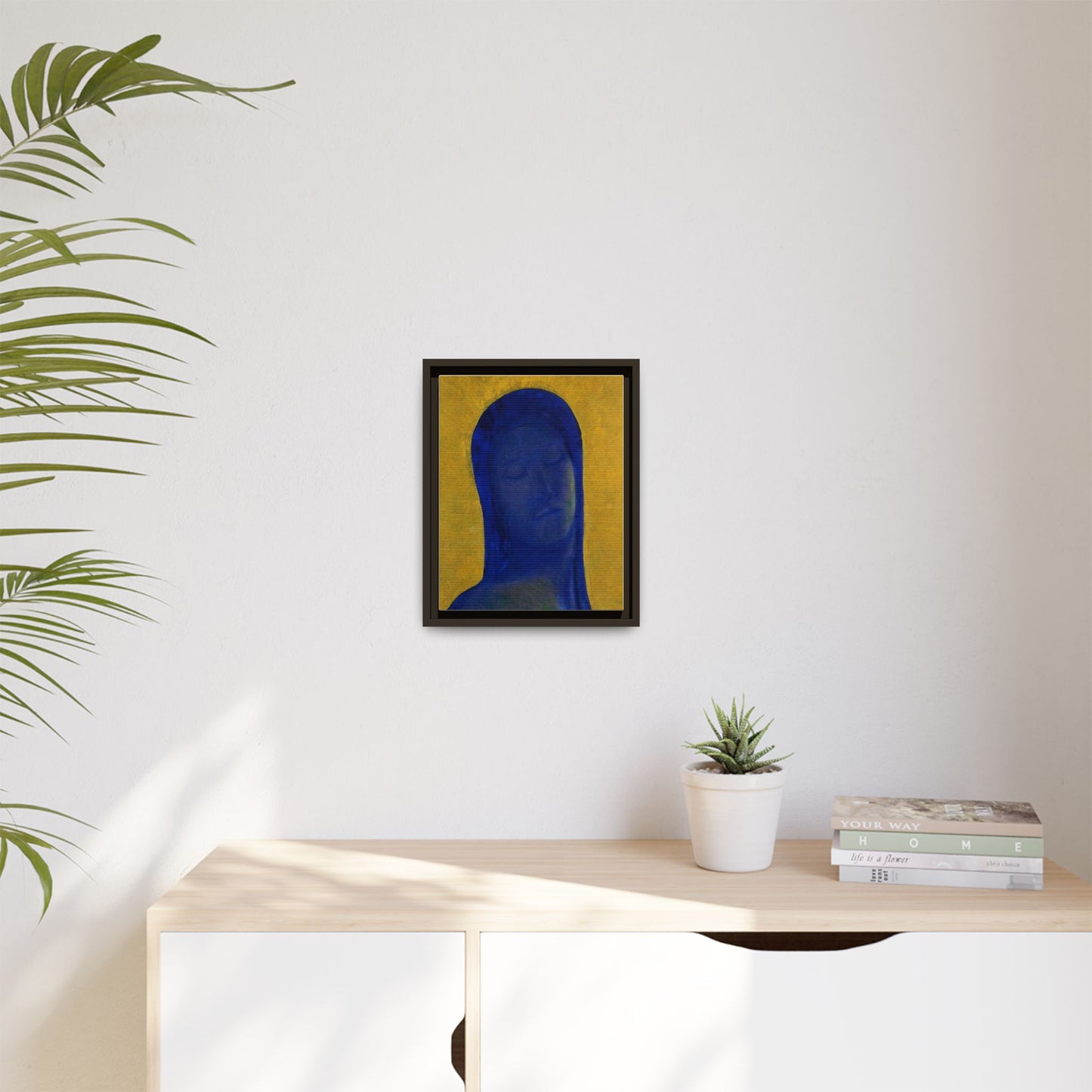 Closed Eyes by Odilon Redon Framed Matte Canvas Wall Art Print