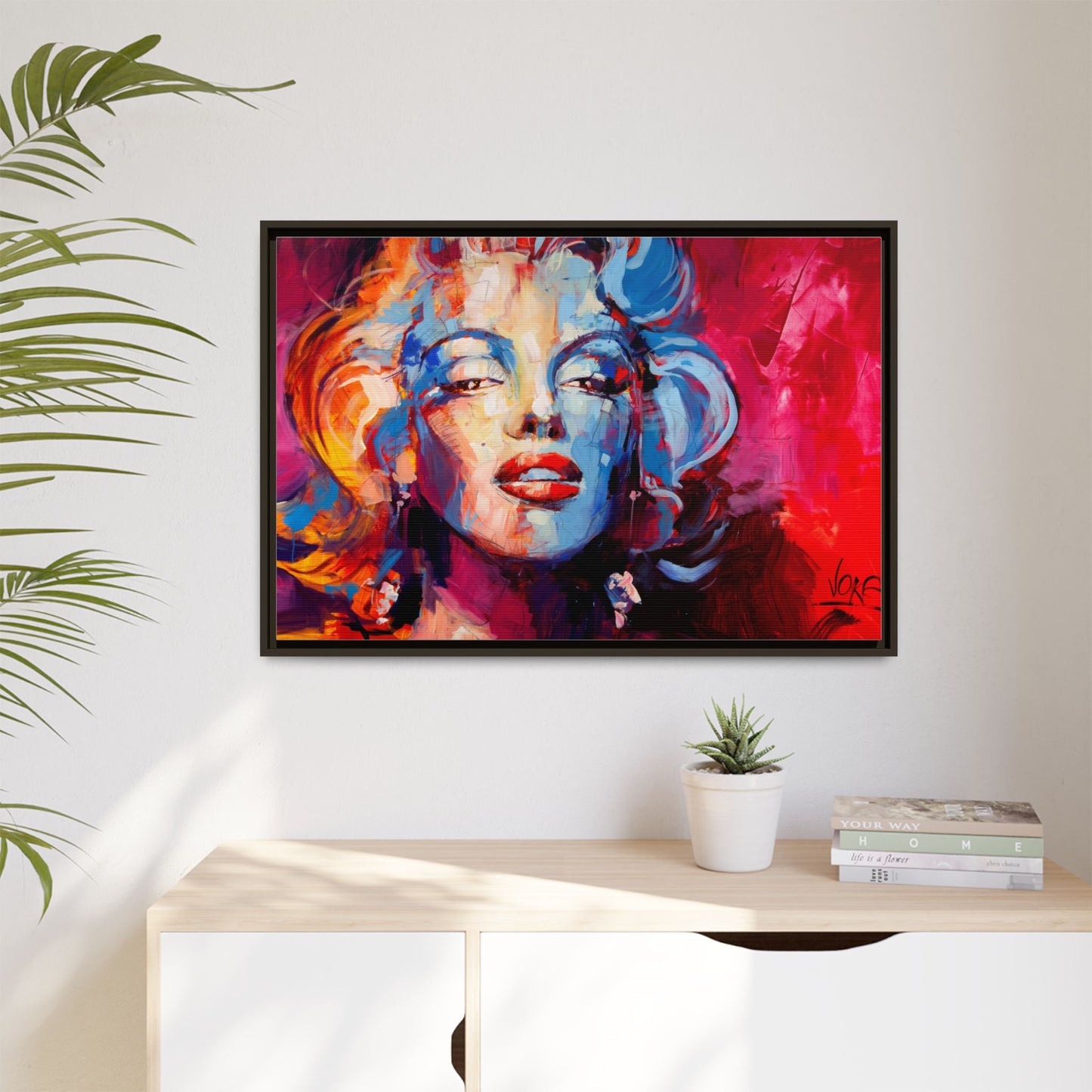 Marilyn Monroe attributed to Voke Matte Canvas Framed Wall Art
