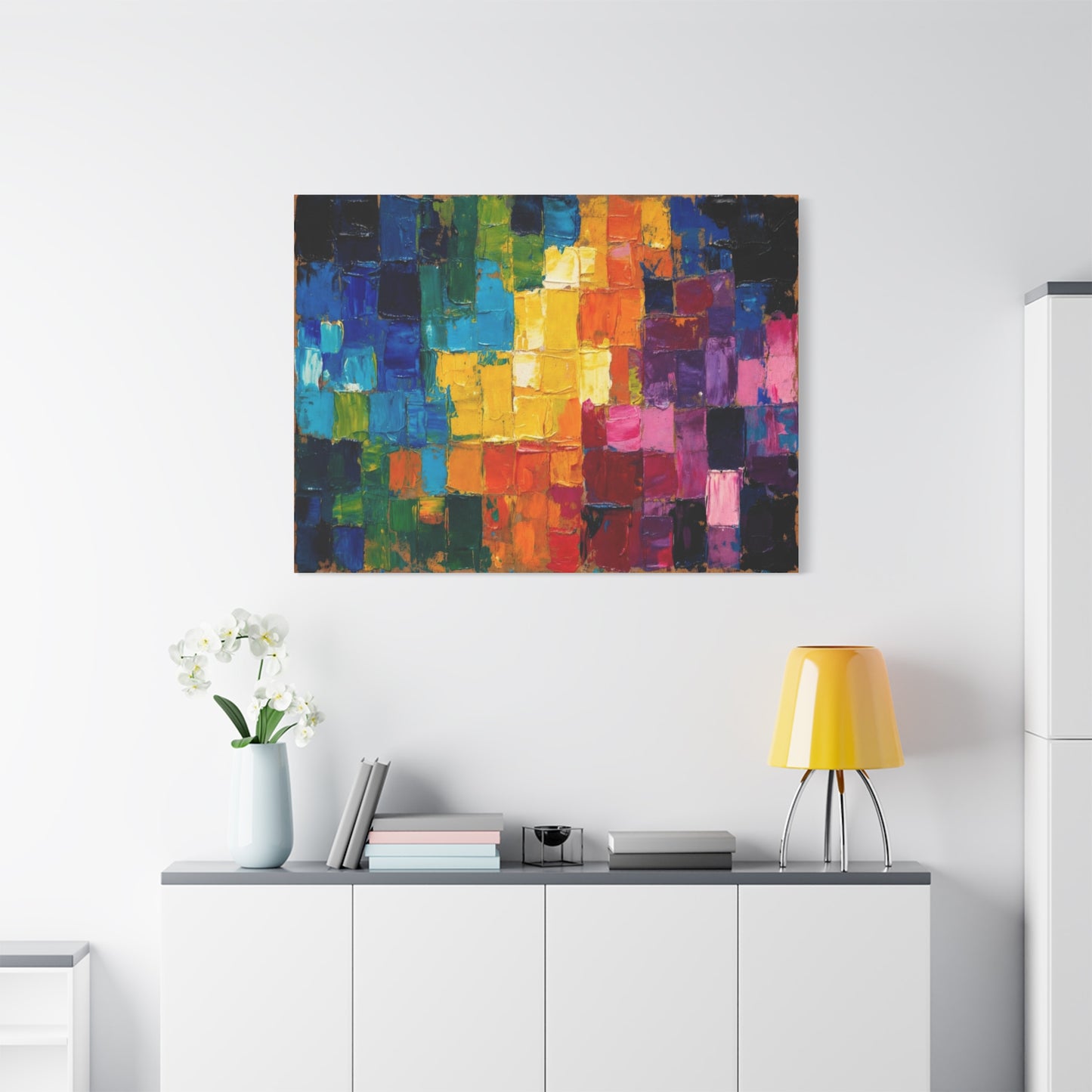 Mosaic Squares Matte Canvas, Stretched, 1.25"