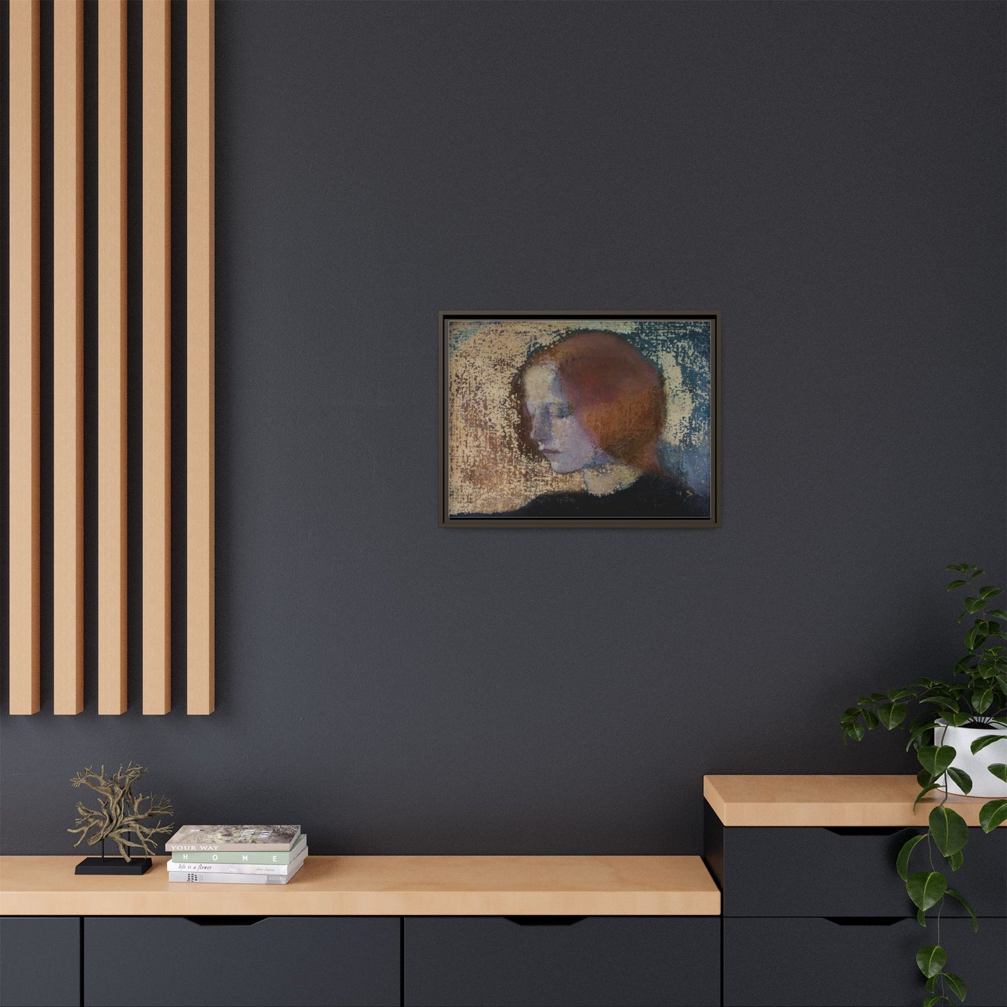 Fragment by Helena Schjerfbeck Framed Matte Canvas Art Print