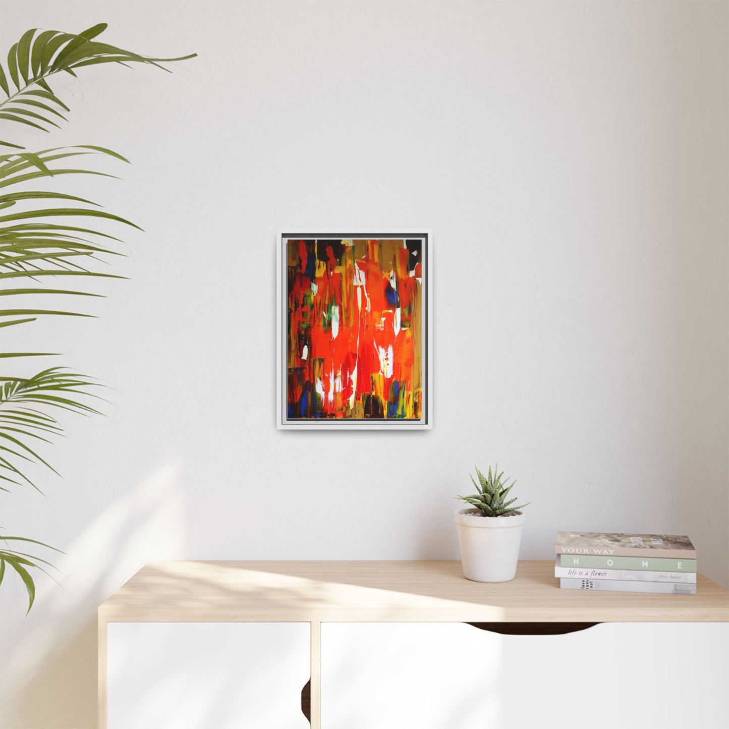 Burn baby burn by Norman Barrett Framed Matte Canvas Wall Art