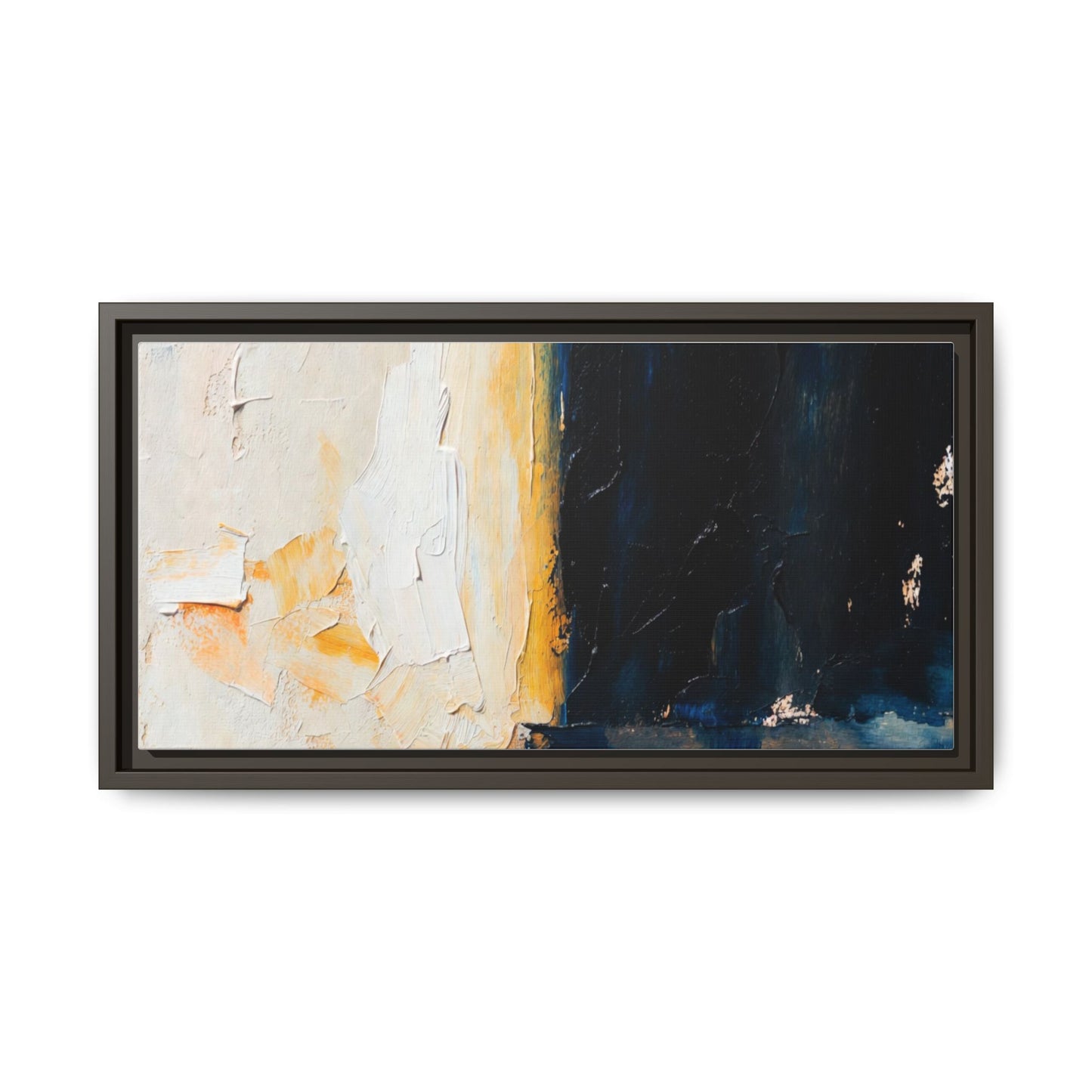 Abstract Coastal Texture Framed Canvas Art — Matte Multi-Color Wall Print