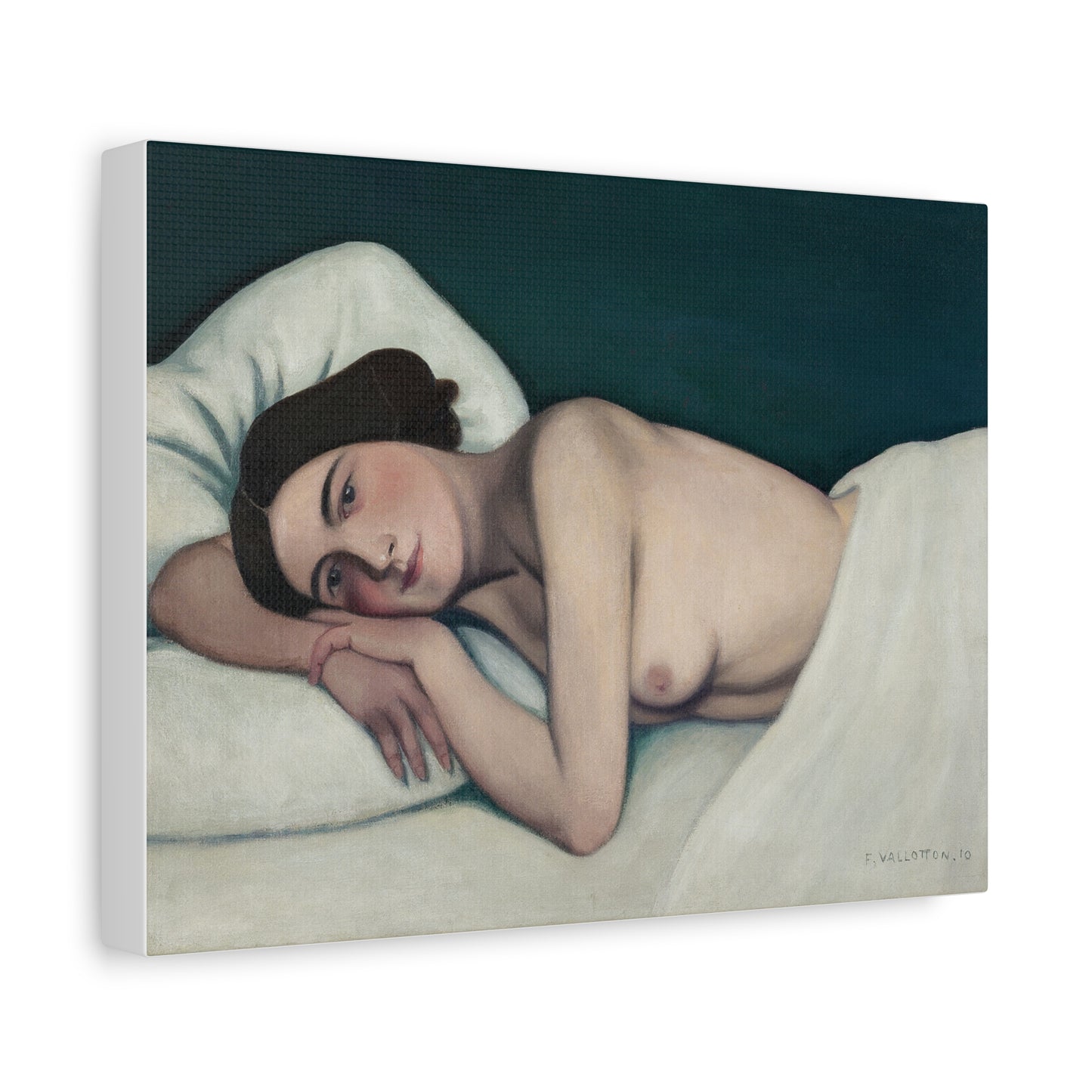 Nu au lit by Félix Vallotto Matte Canvas Wall Art Print