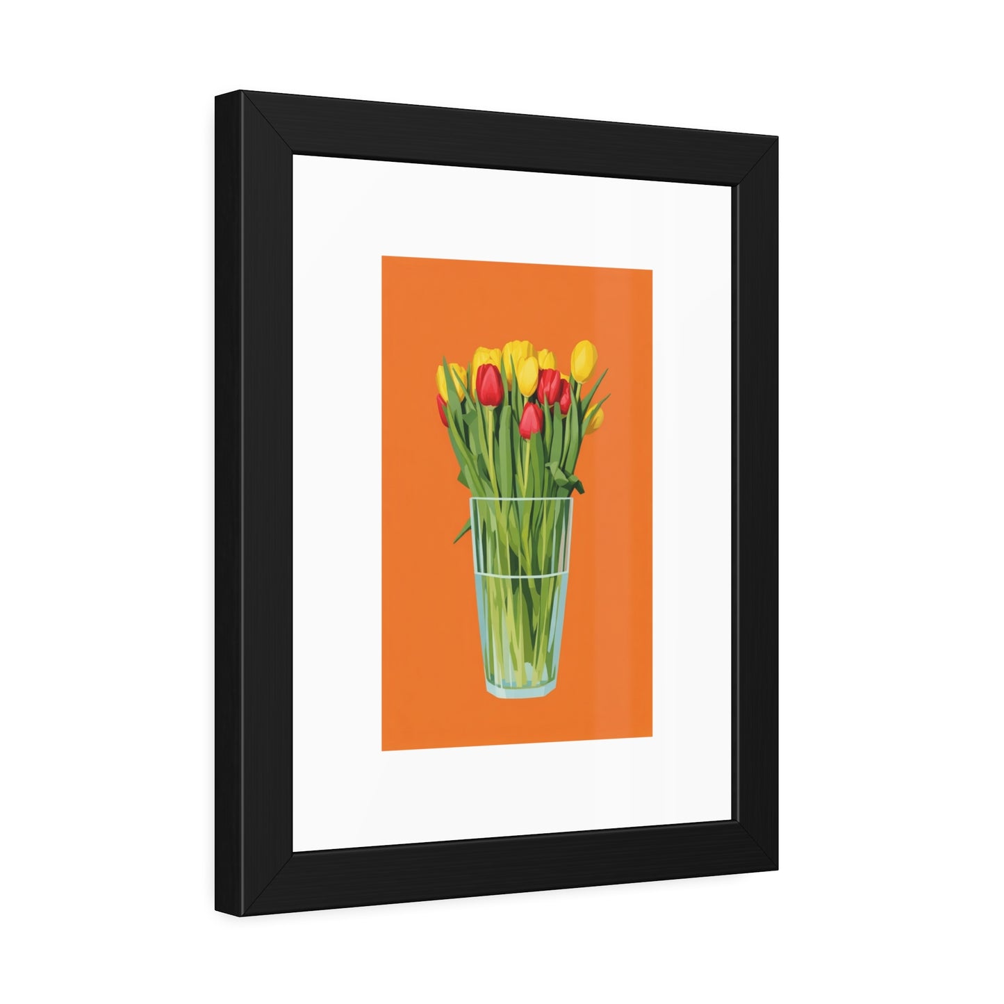 Framed Poster — Colorful Tulip Vase Wall Art (Spring Floral Print)