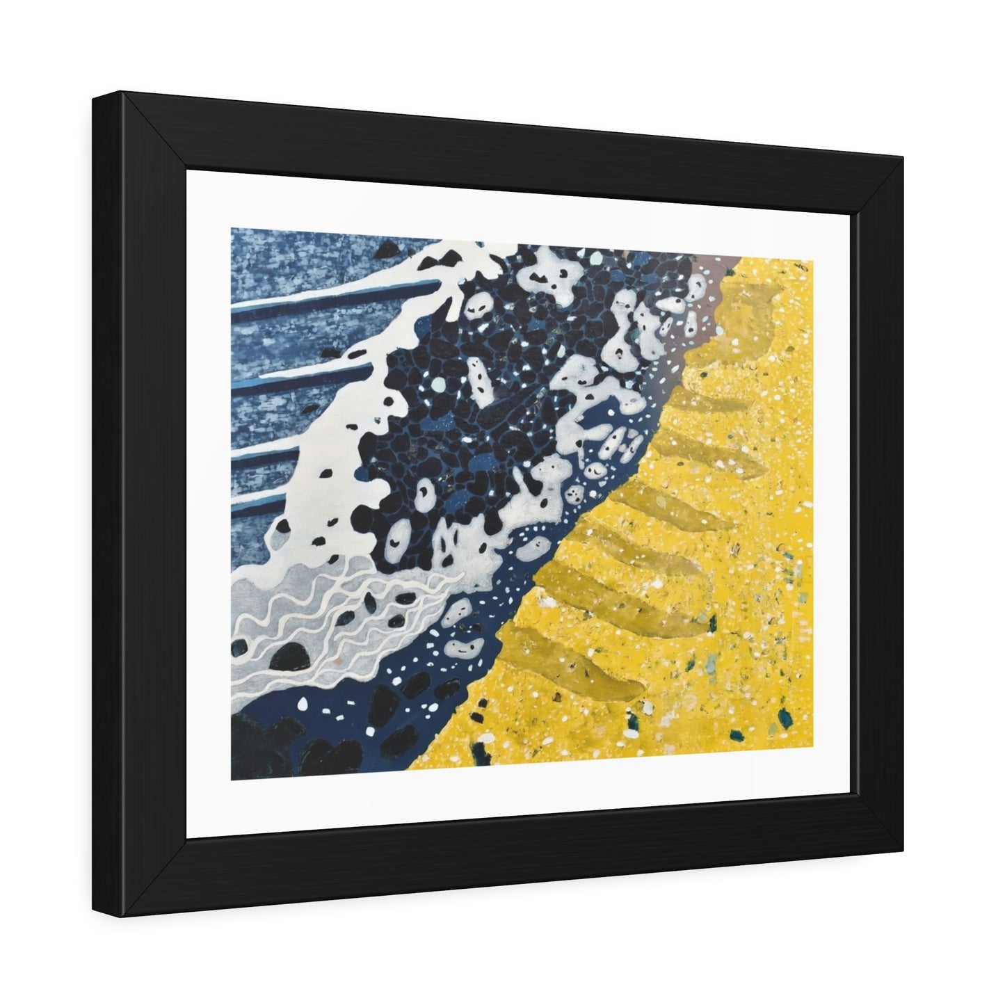 Coastal Wave Abstract — Framed Paper Poster